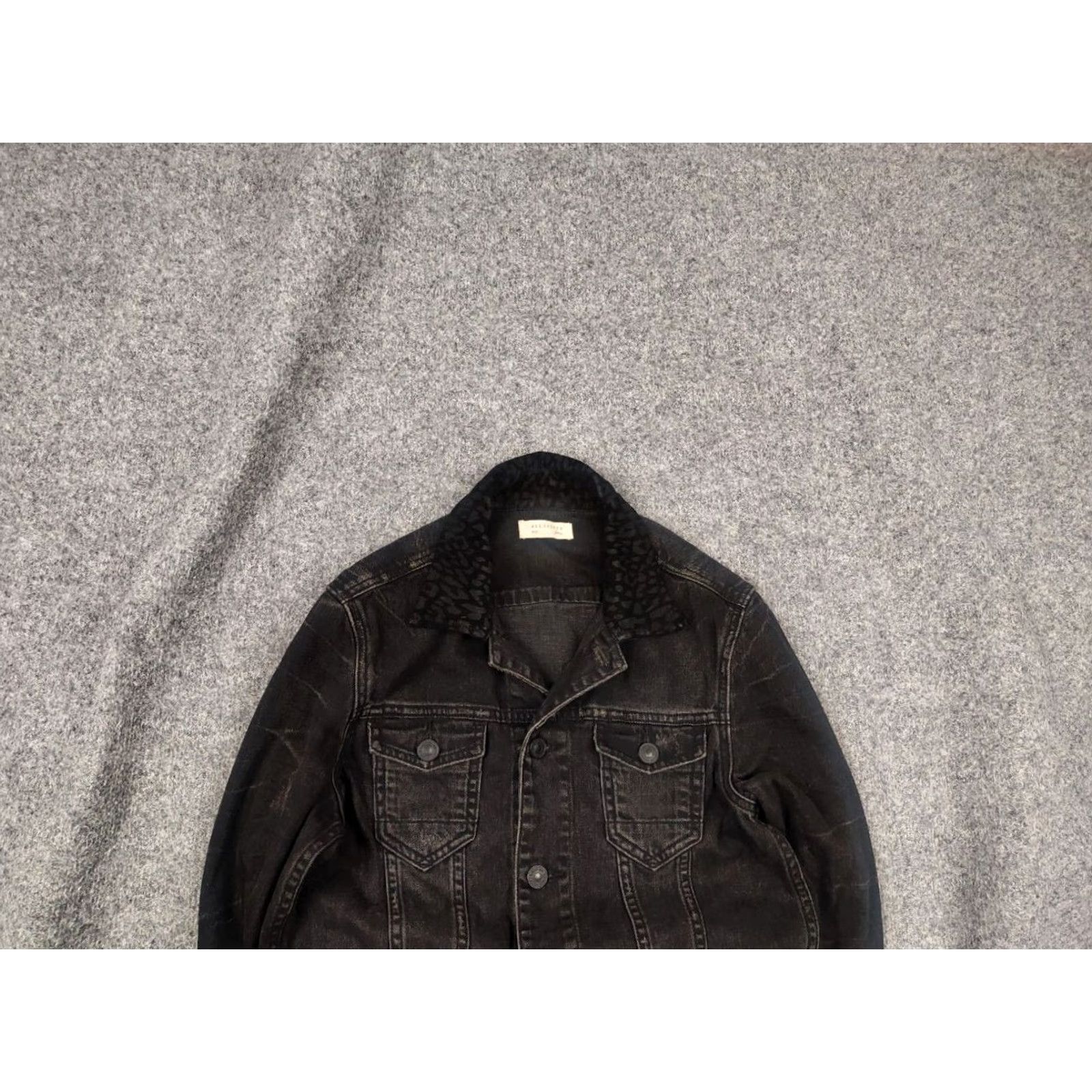Allsaints VINTAGE Allsaints donlington Distressed Denim Jacket Washed Black Size US S / EU 44-46 / 1 - 2 Thumbnail