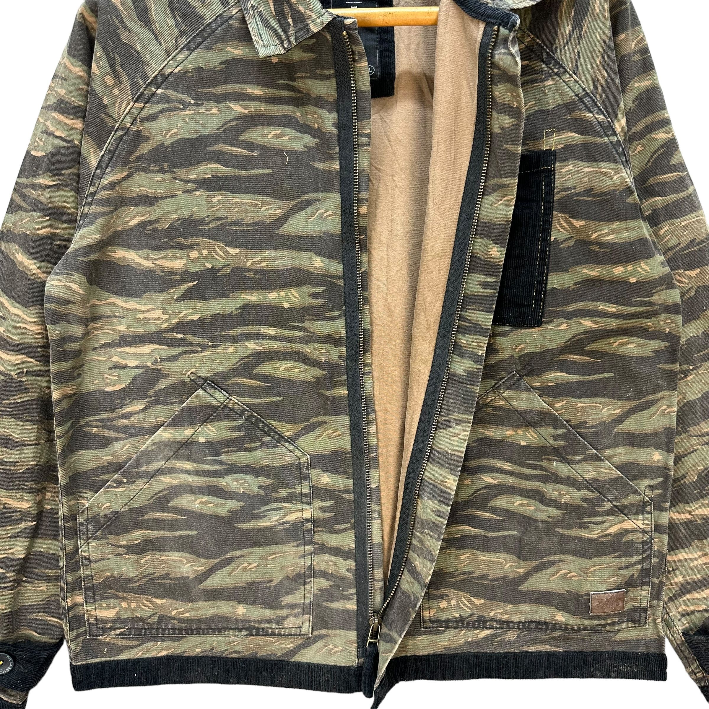 Billabong Billabong Camo Tiger Striped Chore Jacket #A33-0770 Size US L / EU 52-54 / 3 - 7 Thumbnail