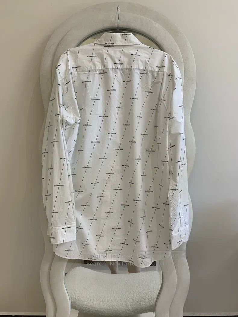 Balenciaga Balenciaga Shirt Jacket Printed Logo Long Sleeve Shirt Size XS / US 0-2 / IT 36-38 - 3 Thumbnail