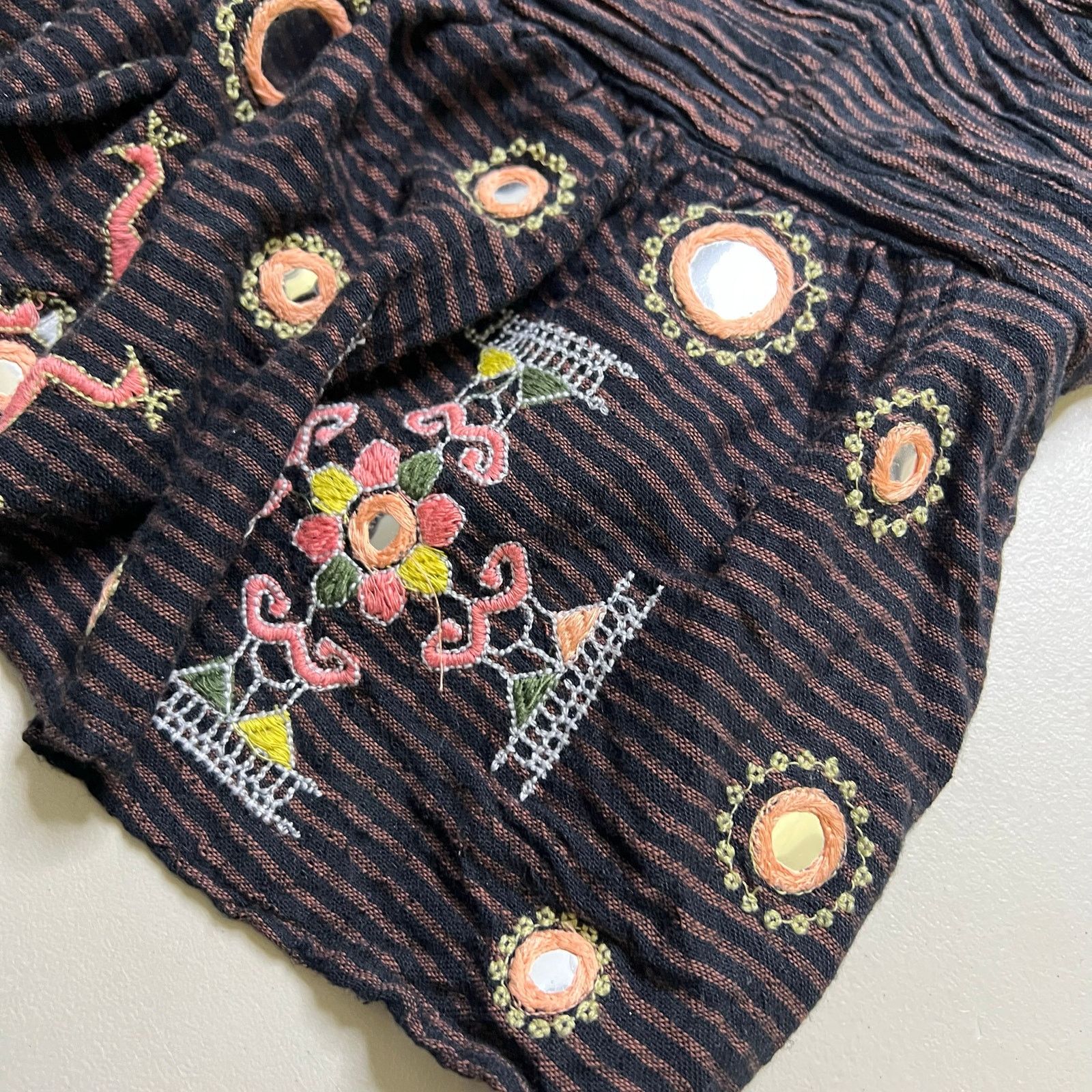 Free People Free People Sweet Safari Black Brown Peplum Halter Top Sz SP Size S / US 4 / IT 40 - 3 Thumbnail