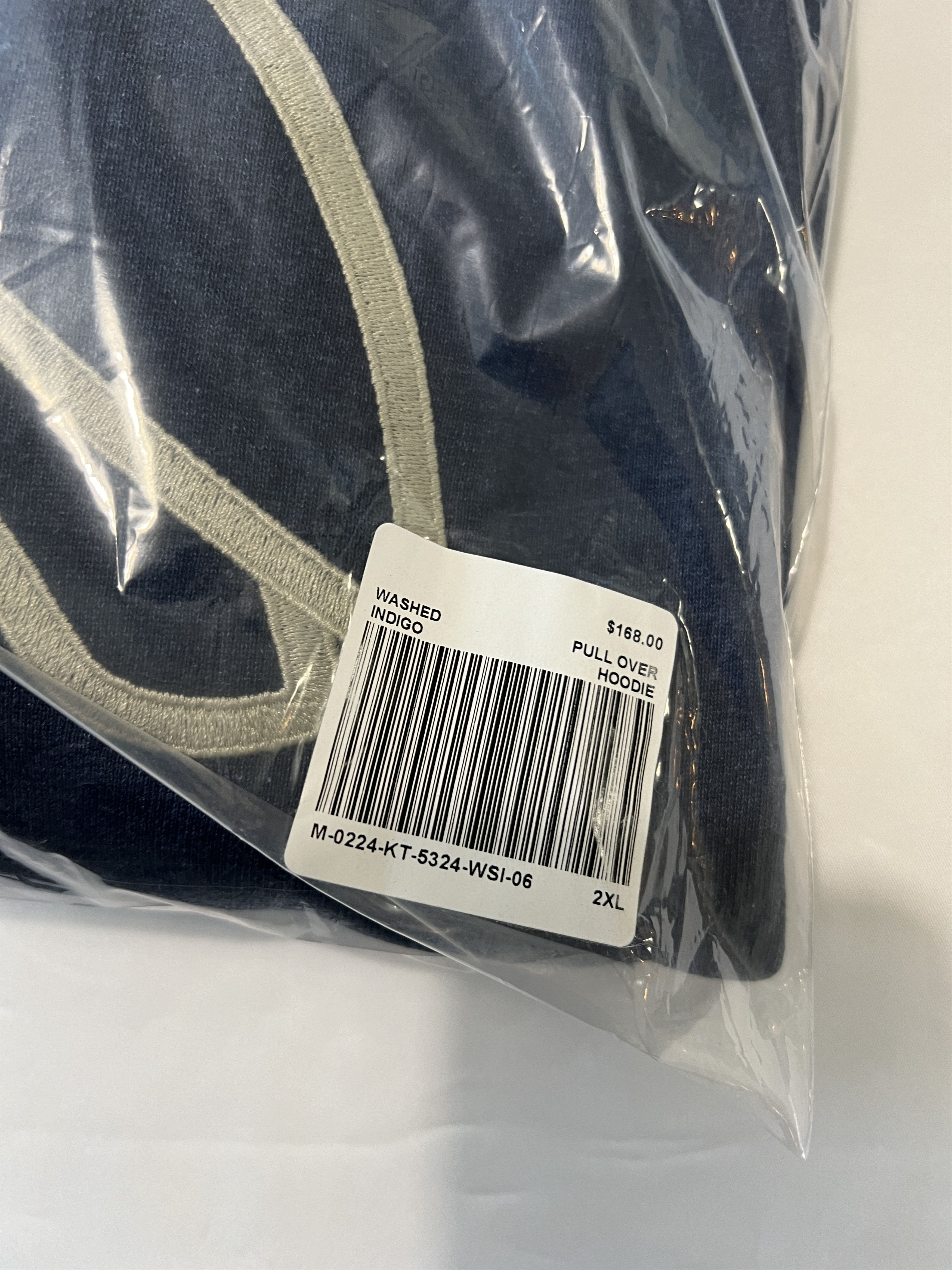 Drake OVO WASHED INDIGO-DYED DENIM OG OWL HOODIE Size US XXL / EU 58 / 5 - 7 Thumbnail