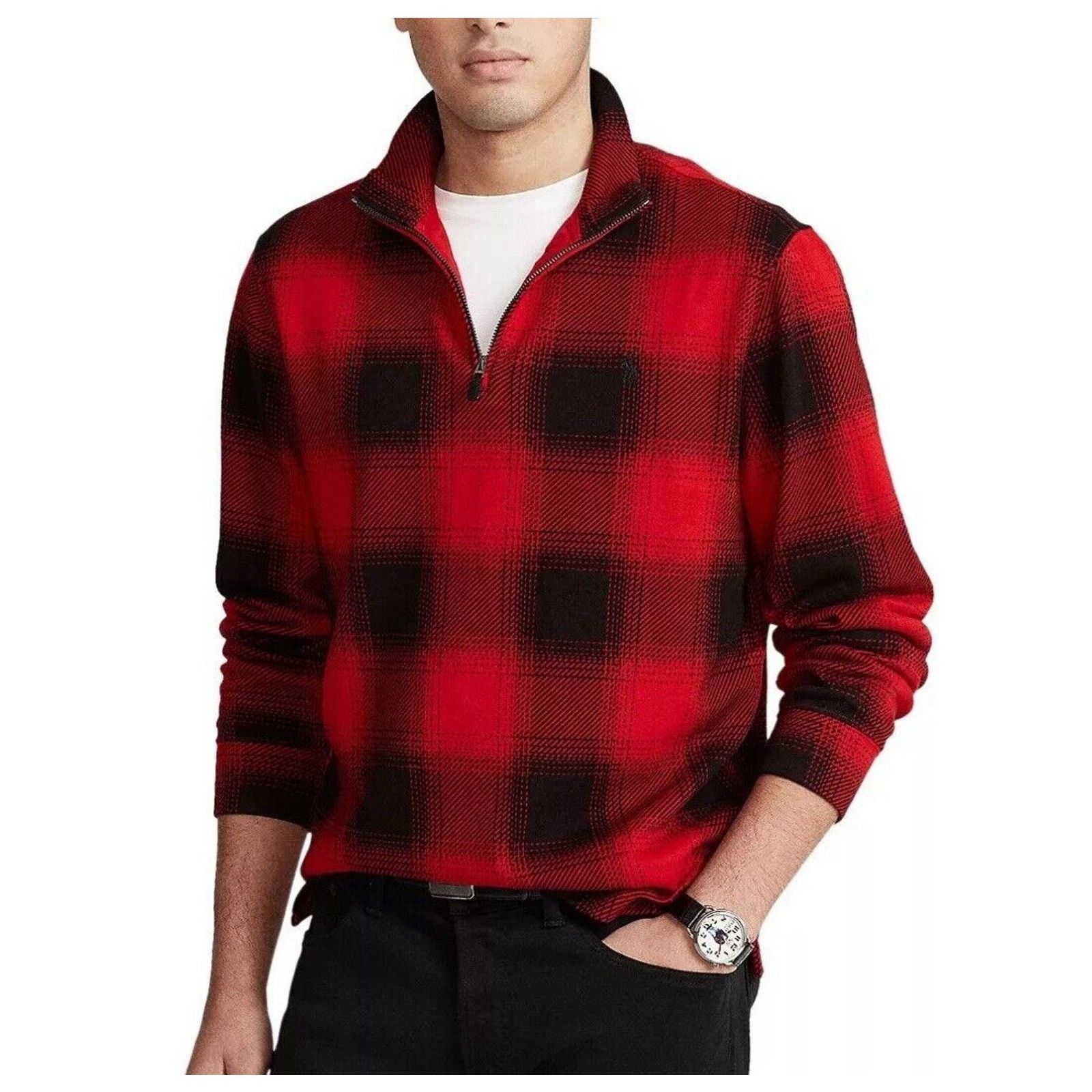 Polo Ralph Lauren Polo Ralph Lauren Tartan Plaid Estate Rib Sweater New Sz XLT Size US XL / EU 56 / 4 - 1 Thumbnail