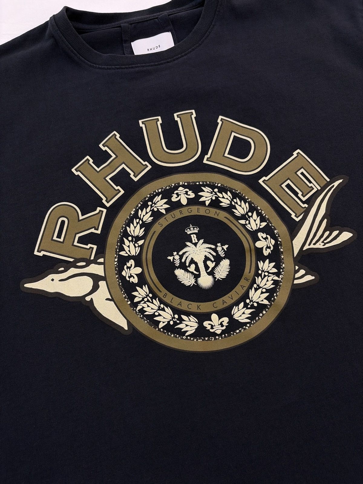 Rhude Rhude ‘Black Caviar’ Sturgeon Logo Tee Size US M / EU 48-50 / 2 - 5 Thumbnail