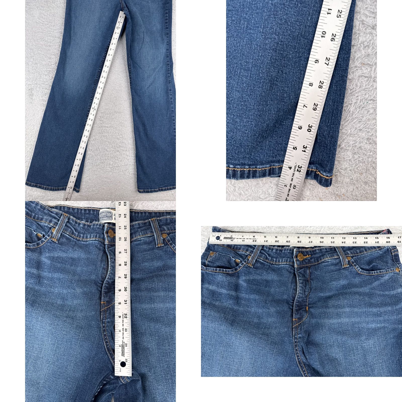 Levi's Levi's Jeans Women 16 Blue Denim Bootcut High Rise 32x33 Cotton Blend 5-Pocket Comfort Distressed Stretch Cotton Regular Vintage No N/A Size 38" / US 16 / IT 52 - 8 Thumbnail
