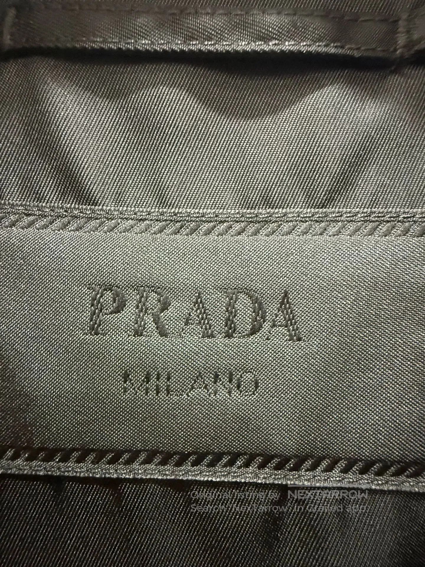 Prada Black Triangle Logo Jacket L.