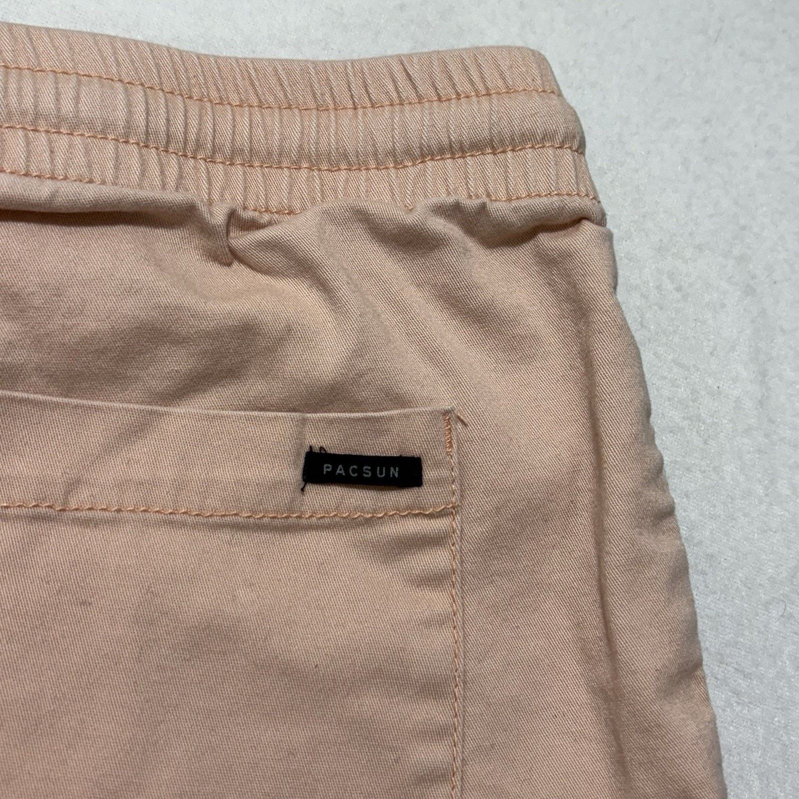 Pacsun Pacsun Large Cotton Textured Volley Shorts Drawstring Pink Size US 36 / EU 52 - 13 Thumbnail