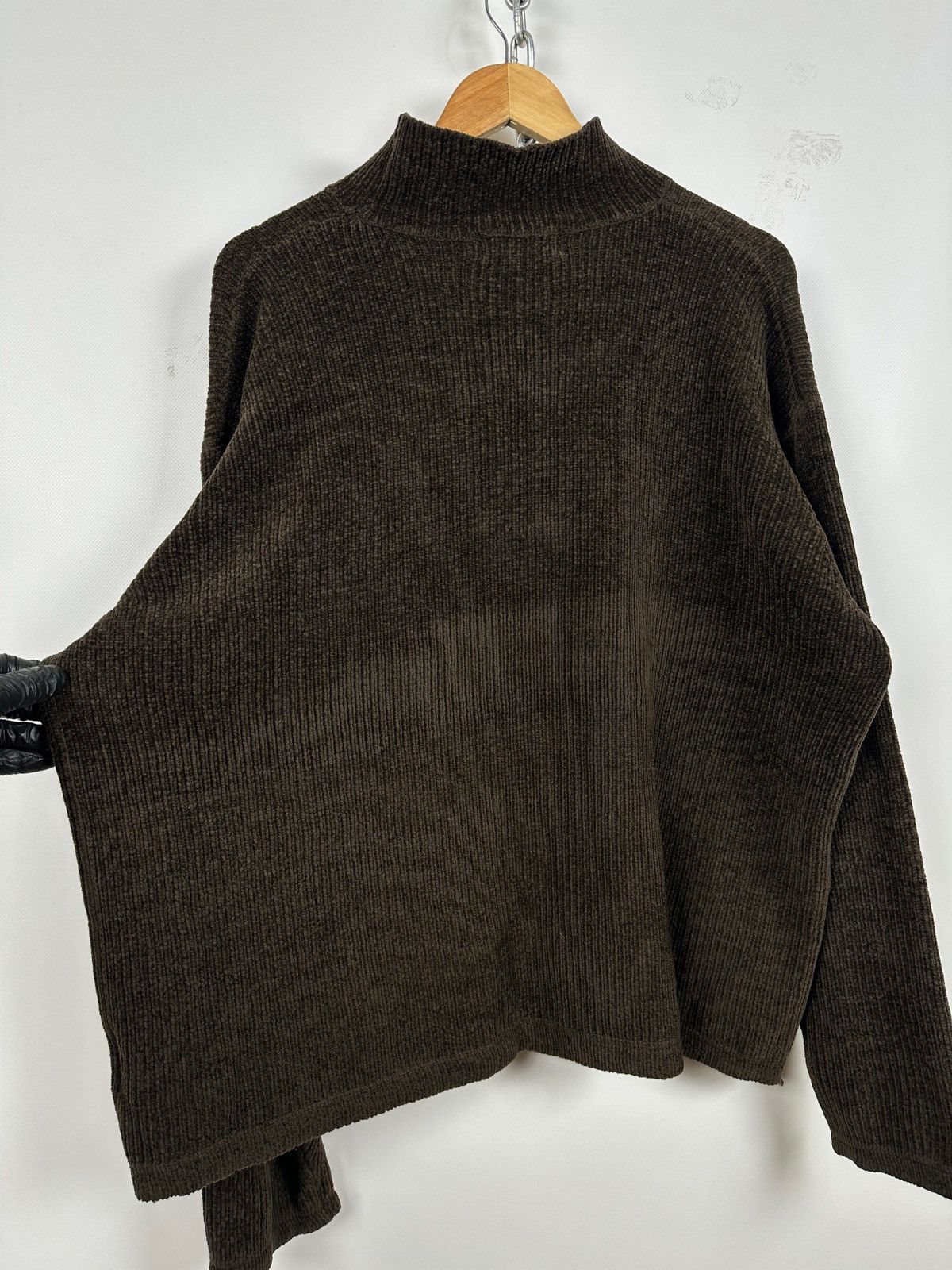 Yves Saint Laurent Vintage Yves Saint Laurent YSL Mock Neck Ribbed Sweater Size US L / EU 52-54 / 3 - 18 Thumbnail