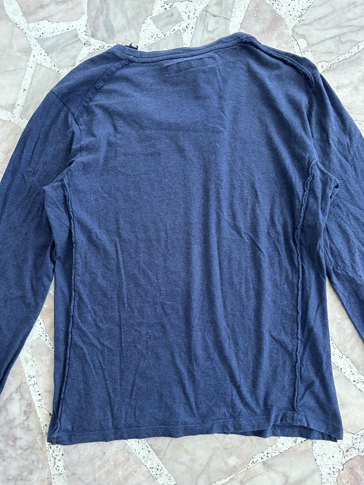 Katharine Hamnett London Longsleeve Blue Plain Tee Size XS / US 0-2 / IT 36-38 - 8 Thumbnail
