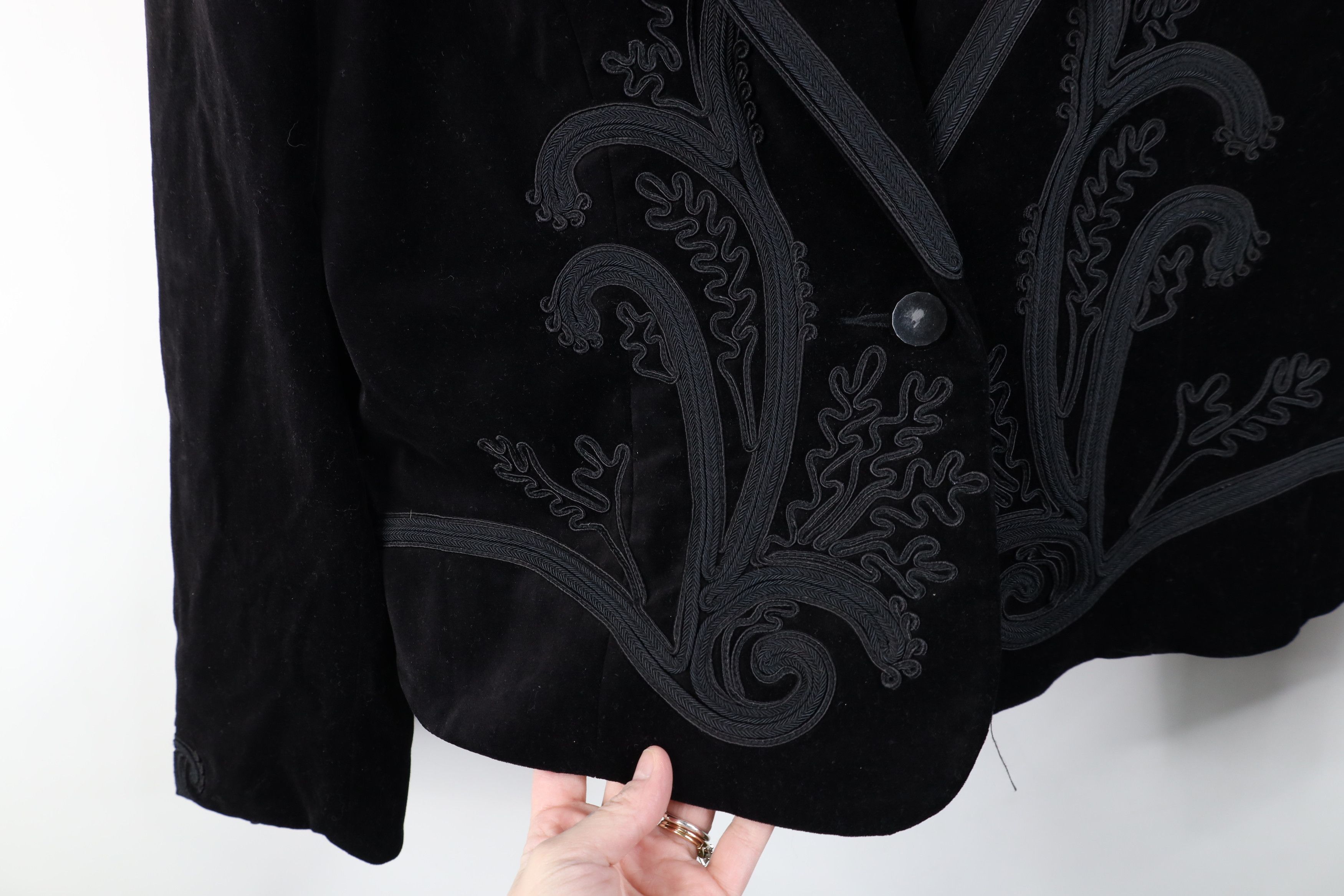 Vintage Vintage 90s Y2K Streetwear Velvet Velour Blazer Jacket Size XXL / US 16-18 / IT 52-54 - 5 Thumbnail