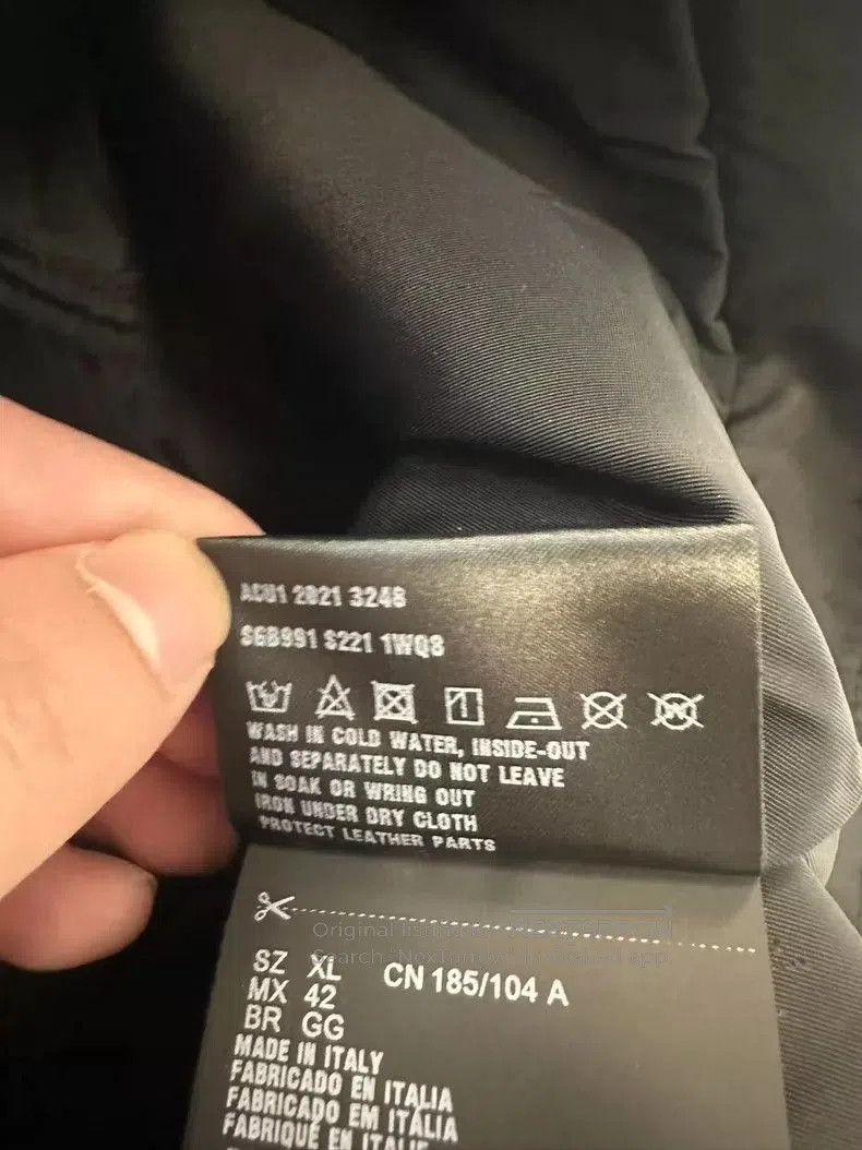 Prada PRADA Men's Black Jacket with Triangle Logo. Size US XL / EU 56 / 4 - 5 Thumbnail
