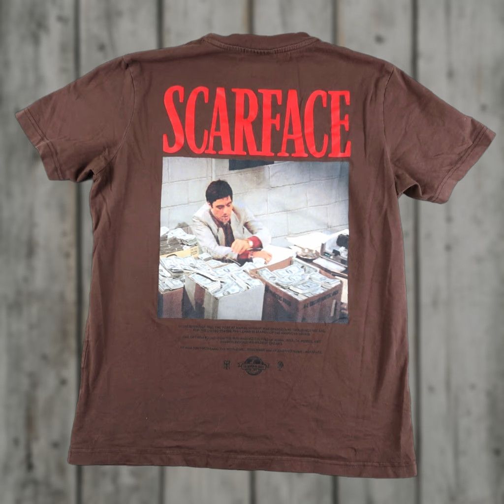 Palace Scarface T-Shirt Mens Shirt S Brown Graphic Print Scarface Tony Montana Movie Vintage No Size US S / EU 44-46 / 1 - 1 Thumbnail