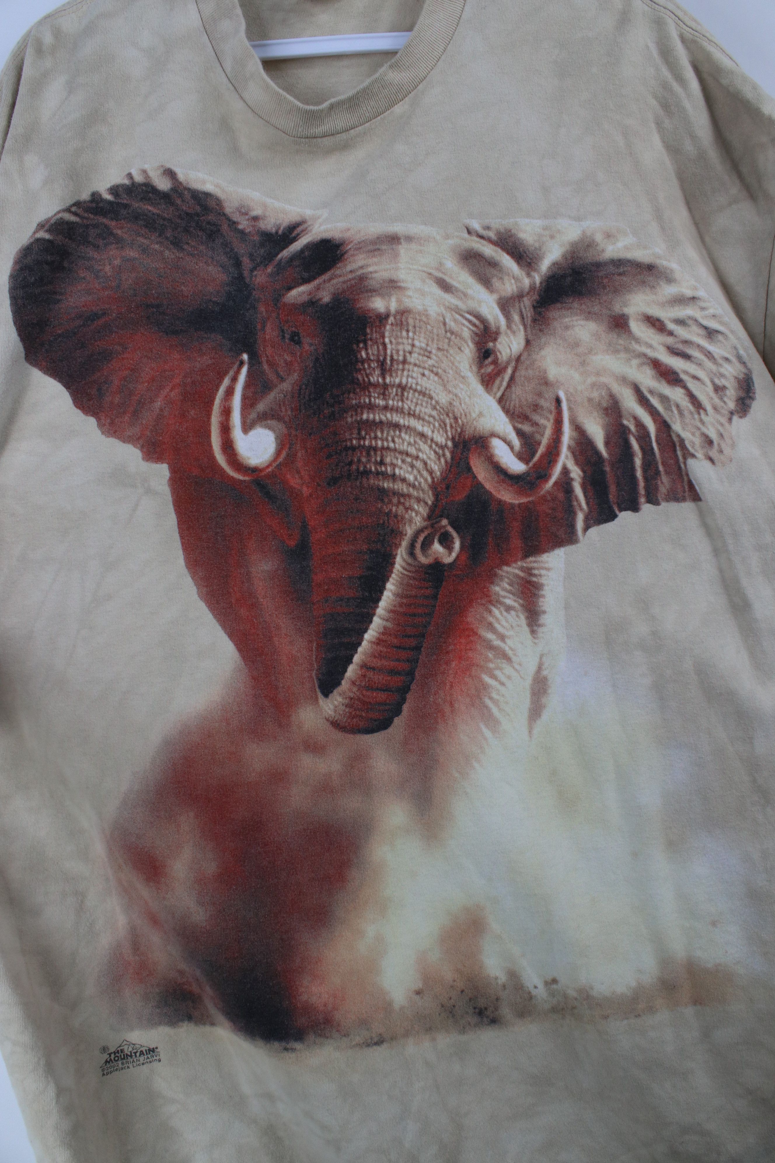 Vintage Vintage Y2K 2002 Streetwear Elephant Acid Wash T-Shirt Size US XL / EU 56 / 4 - 5 Thumbnail