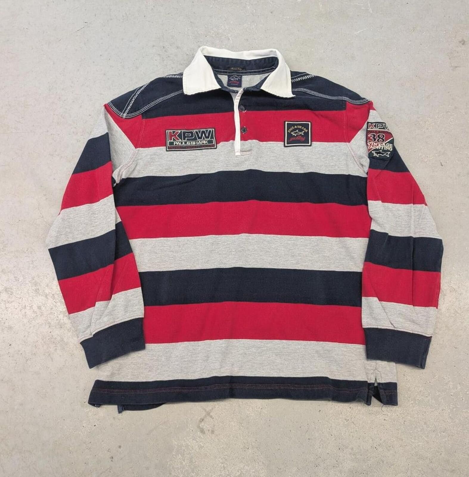 Other Y2K Pull and Shark Vintage Yachting Club Rugby Polo Shirt Size US L / EU 52-54 / 3 - 1 Thumbnail