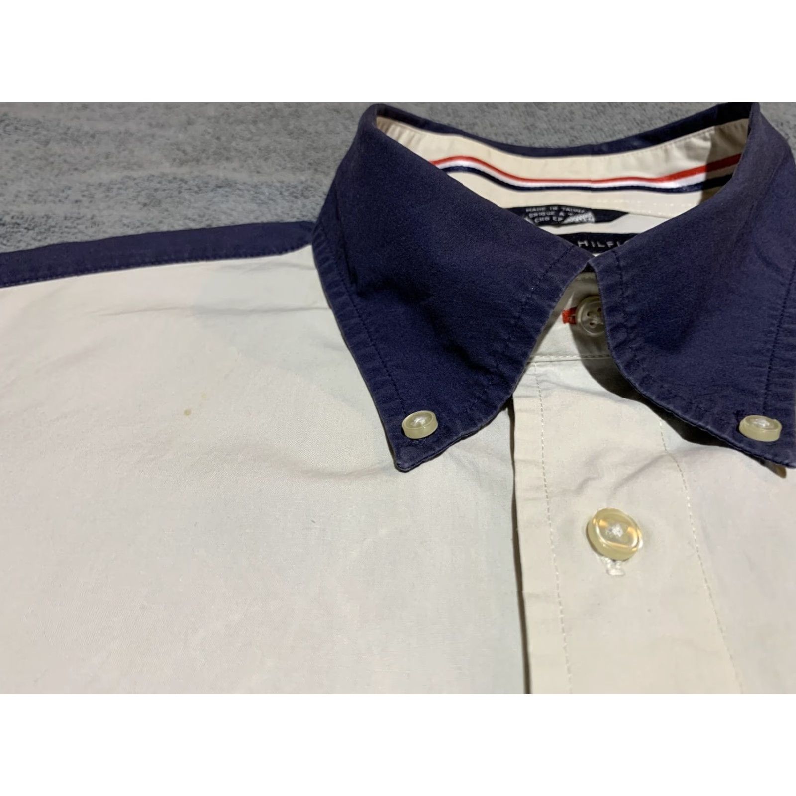 Tommy Hilfiger TOMMY HILFIGER Flags Button-Down Short Sleeve Shirt Large Multicolor Mens Size US L / EU 52-54 / 3 - 7 Thumbnail