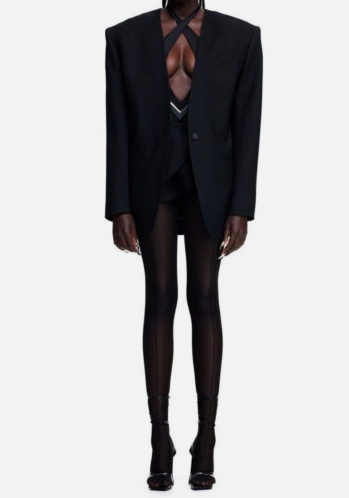 H&M × Mugler × Thierry Mugler Mugler x H&M Oversized Wool Blazer Size M / US 6-8 / IT 42-44 - 5 Thumbnail