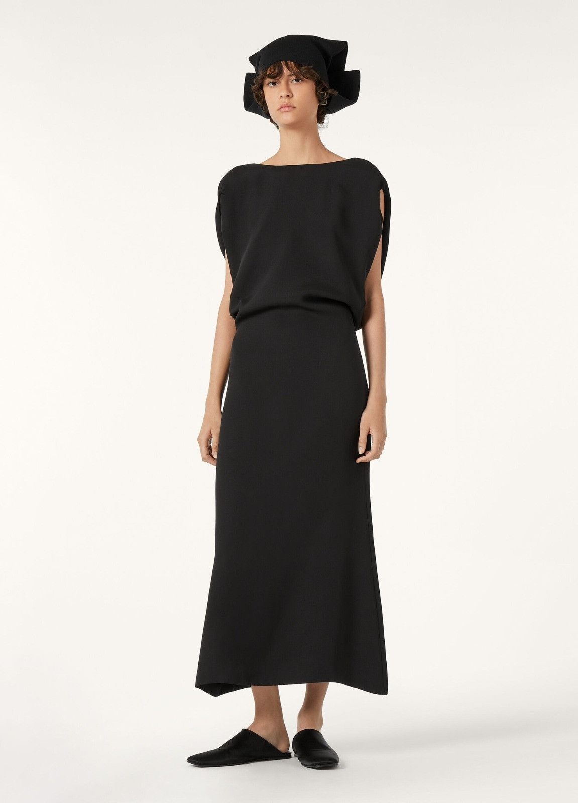 Loro Piana o1srvl11e0526 FAP2923 Blacky Midi Dress in Black Size S / US 4 / IT 40 - 6 Thumbnail