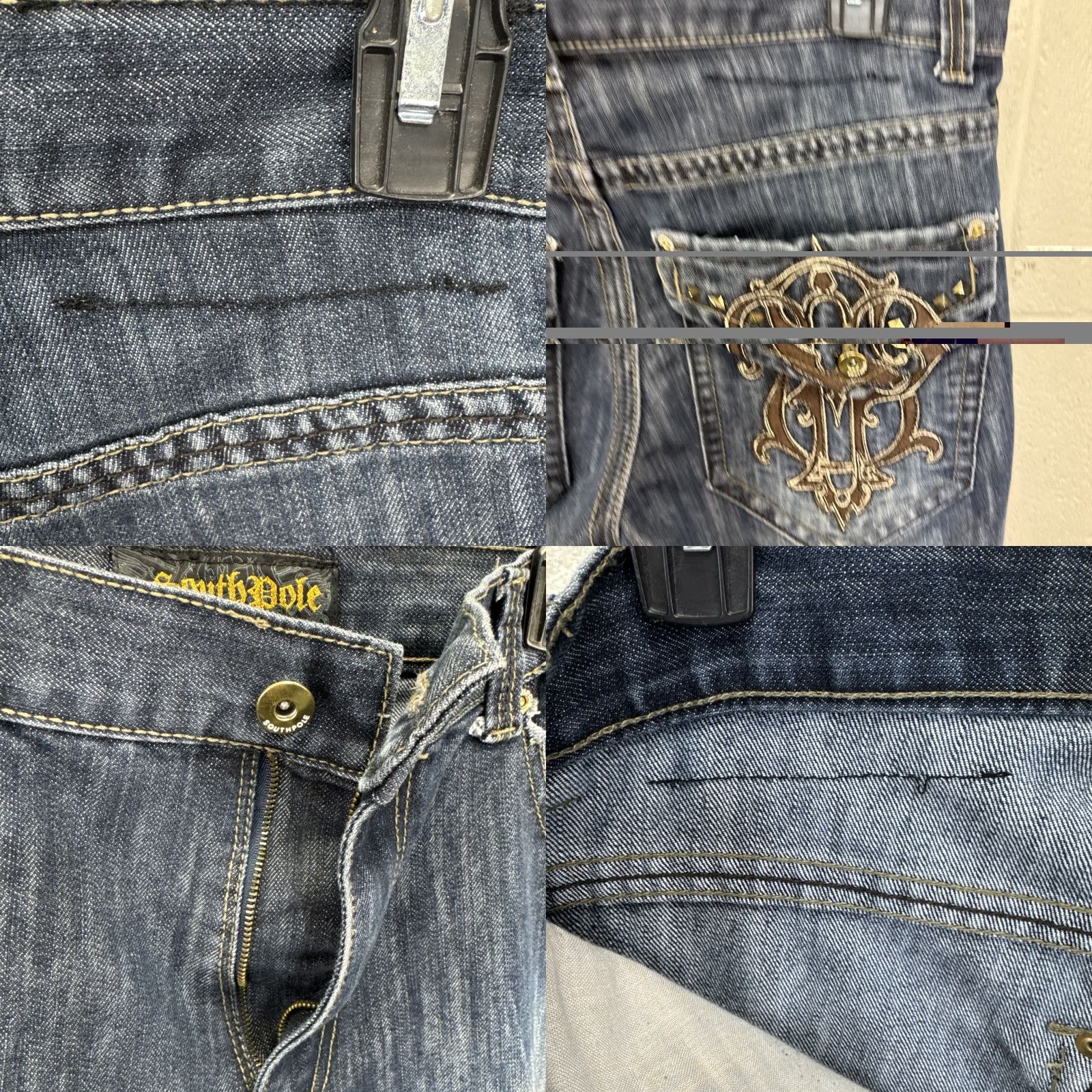 Southpole VINTAGE Southpole Jeans 34x32 Denim 5-Pocket Embroidered Baggy Y2K StreetWear Jeans Mens Size US 34 / EU 50 - 10 Thumbnail