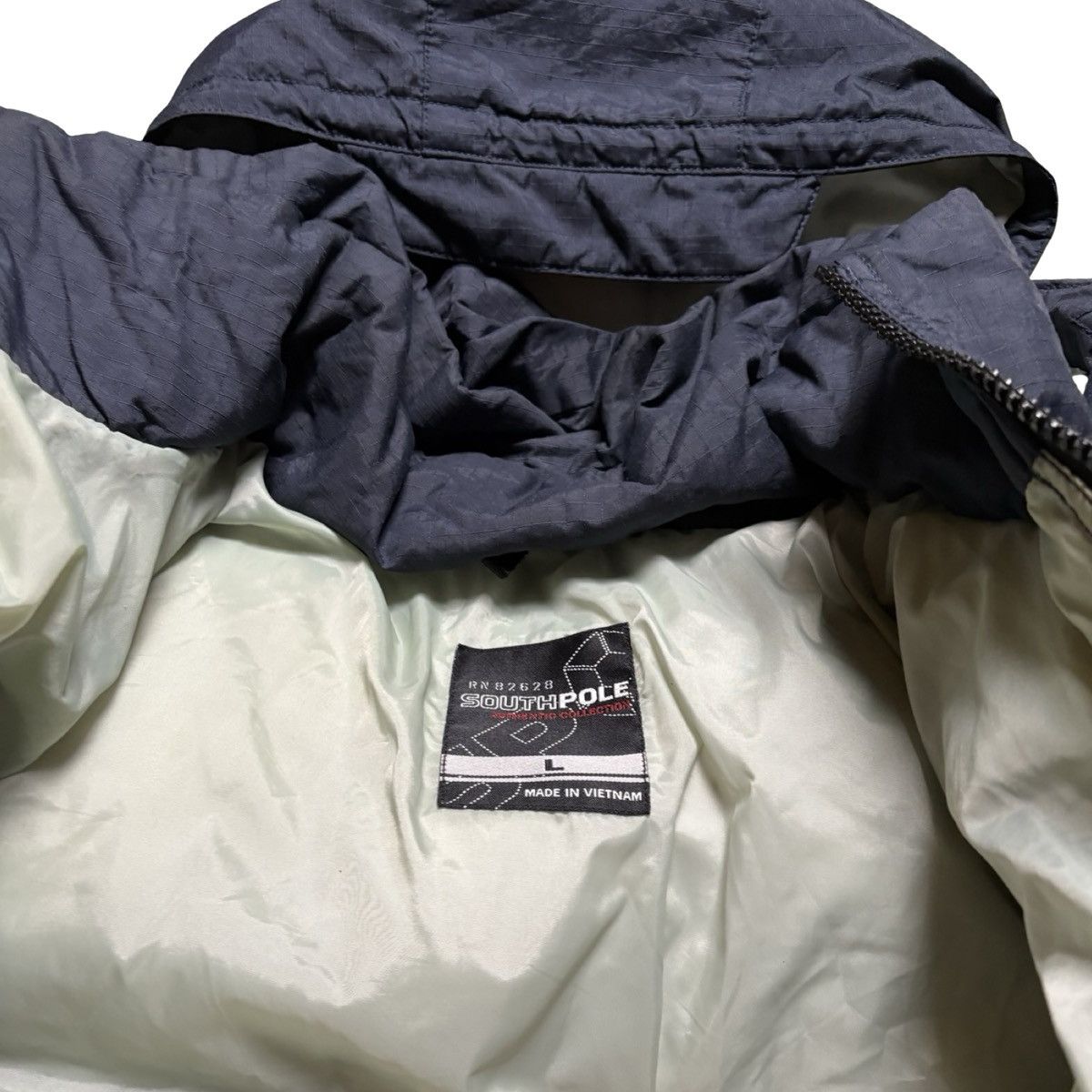 Southpole Vintage Southpole Puffer Jacket Hoodie Men’s L Navy Y2K Duck Size US L / EU 52-54 / 3 - 3 Thumbnail