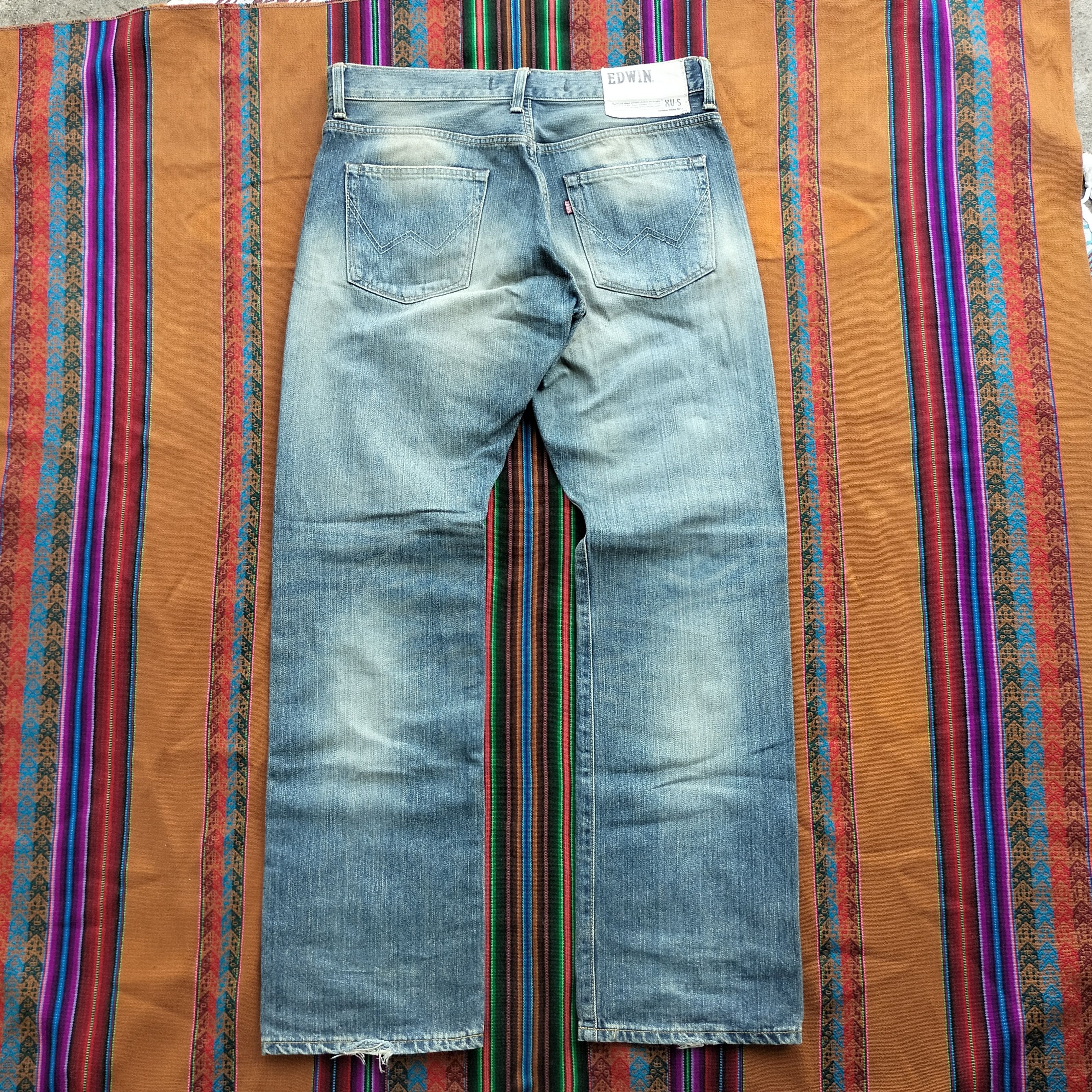 Edwin Vintage Edwin XV-S japan studded rhinestone denim Size US 34 / EU 50 - 2 Thumbnail
