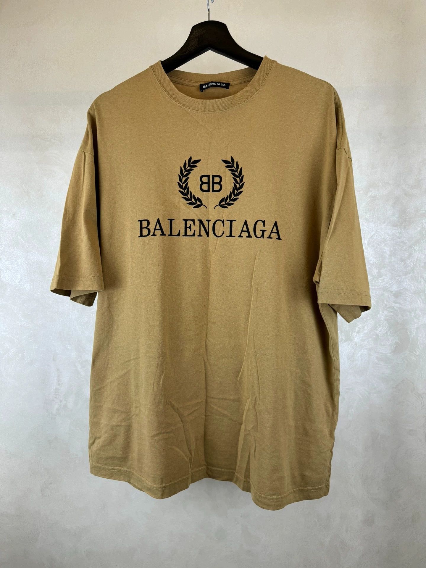 Balenciaga Balenciaga khaki wheat ear short sleeved shirt Size US S / EU 44-46 / 1 - 1 Thumbnail