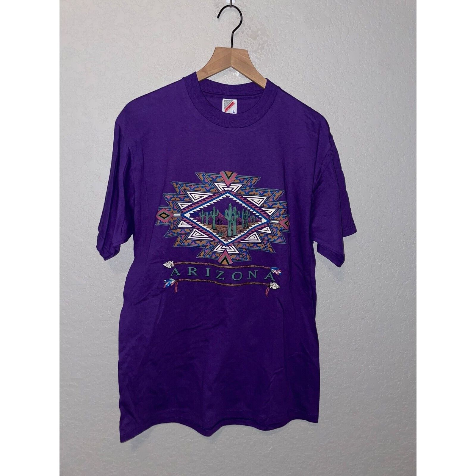 Jerzees × Vintage Vintage Arizona Native American Shirt Tee Cactus 90s VTG L Size US L / EU 52-54 / 3 - 2 Thumbnail