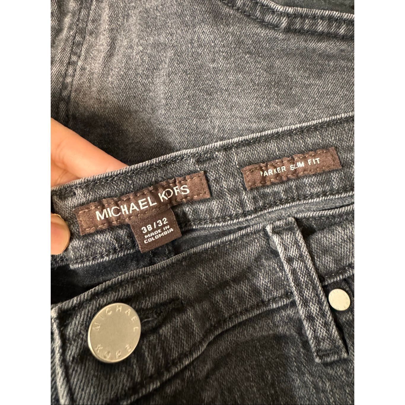 Michael Kors Michael Kors Parker Slim Fit Jeans Men’s 38x32 Black Stretch Size US 38 / EU 54 - 7 Thumbnail