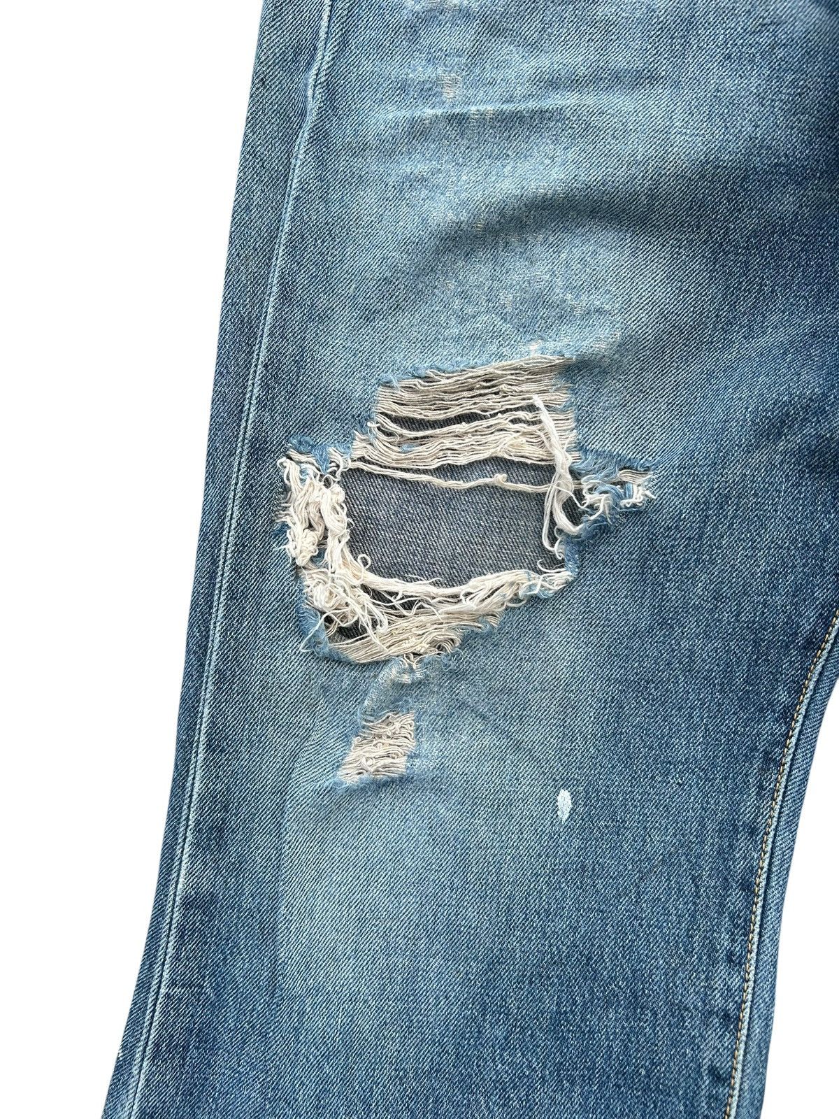 Japanese Brand × Kapital × Vintage Edwin Selvedge Buckle Back Distressed Denim Jeans Size US 29 - 6 Thumbnail