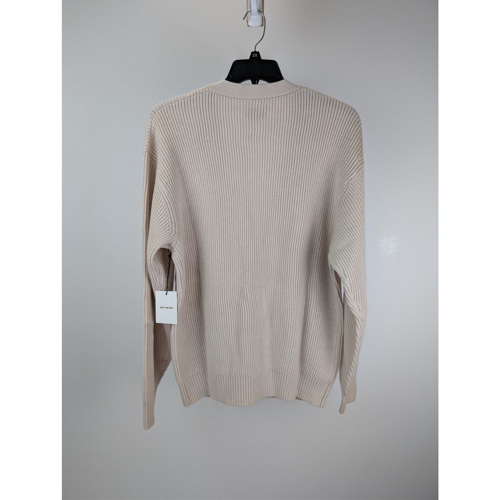 Aime Leon Dore o1rshd1 Shaker Stitch Cardigan Sweater in Oatmeal Size US L / EU 52-54 / 3 - 10 Thumbnail