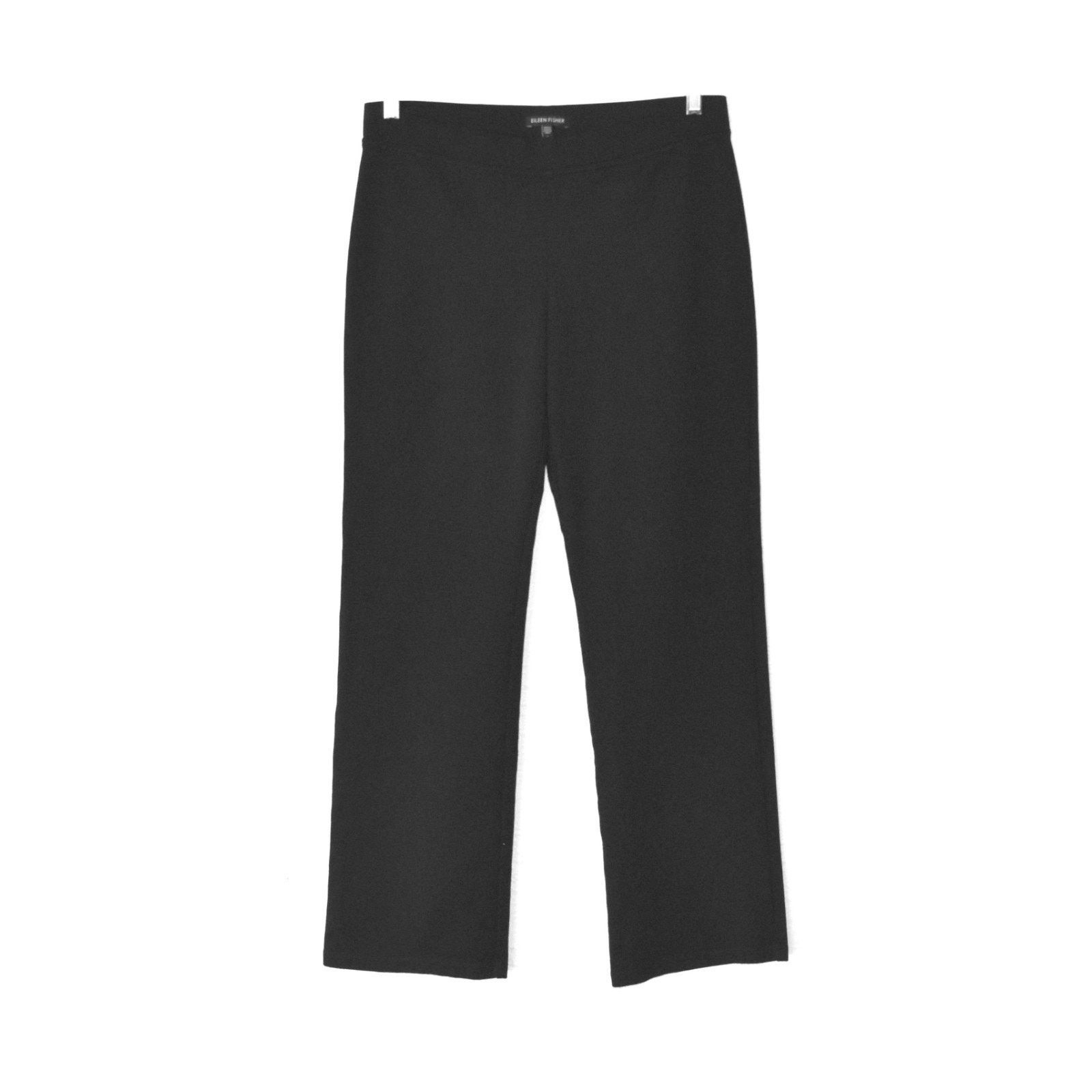 Eileen Fisher EILEEN FISHER Black Rayon/Nylon Straight Leg Pull On Pants S Size 32" / US 10 / IT 46 - 2 Thumbnail