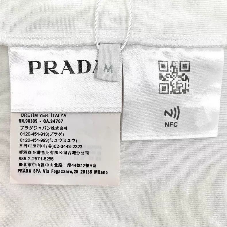 Prada Prada 23 white triangle cotton round-neck sleeveless vest Size M / US 6-8 / IT 42-44 - 7 Thumbnail