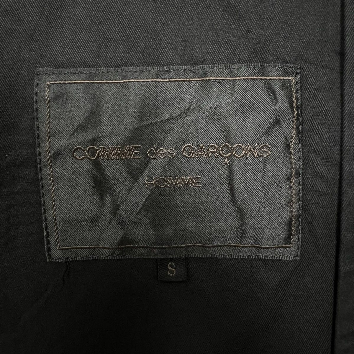 Comme des Garcons Homme Black Cotton Long Coat Size US S / EU 44-46 / 1 - 5 Thumbnail
