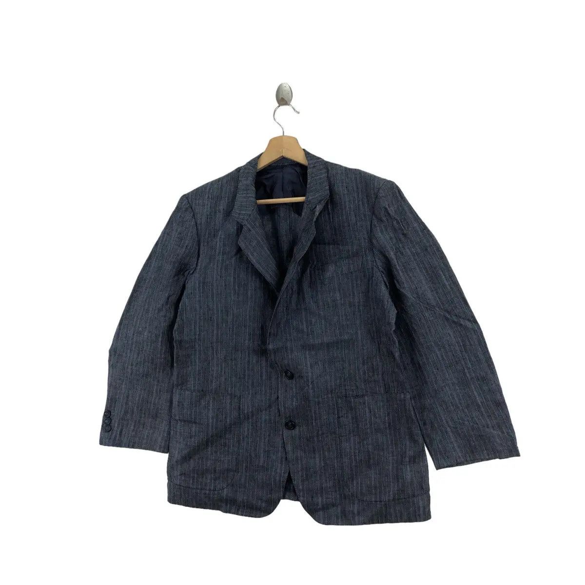 Lanvin Vintage 90’ LANVIN PARIS HERRINGBONE 2 Button Blazer Coat Size 38R - 5 Thumbnail