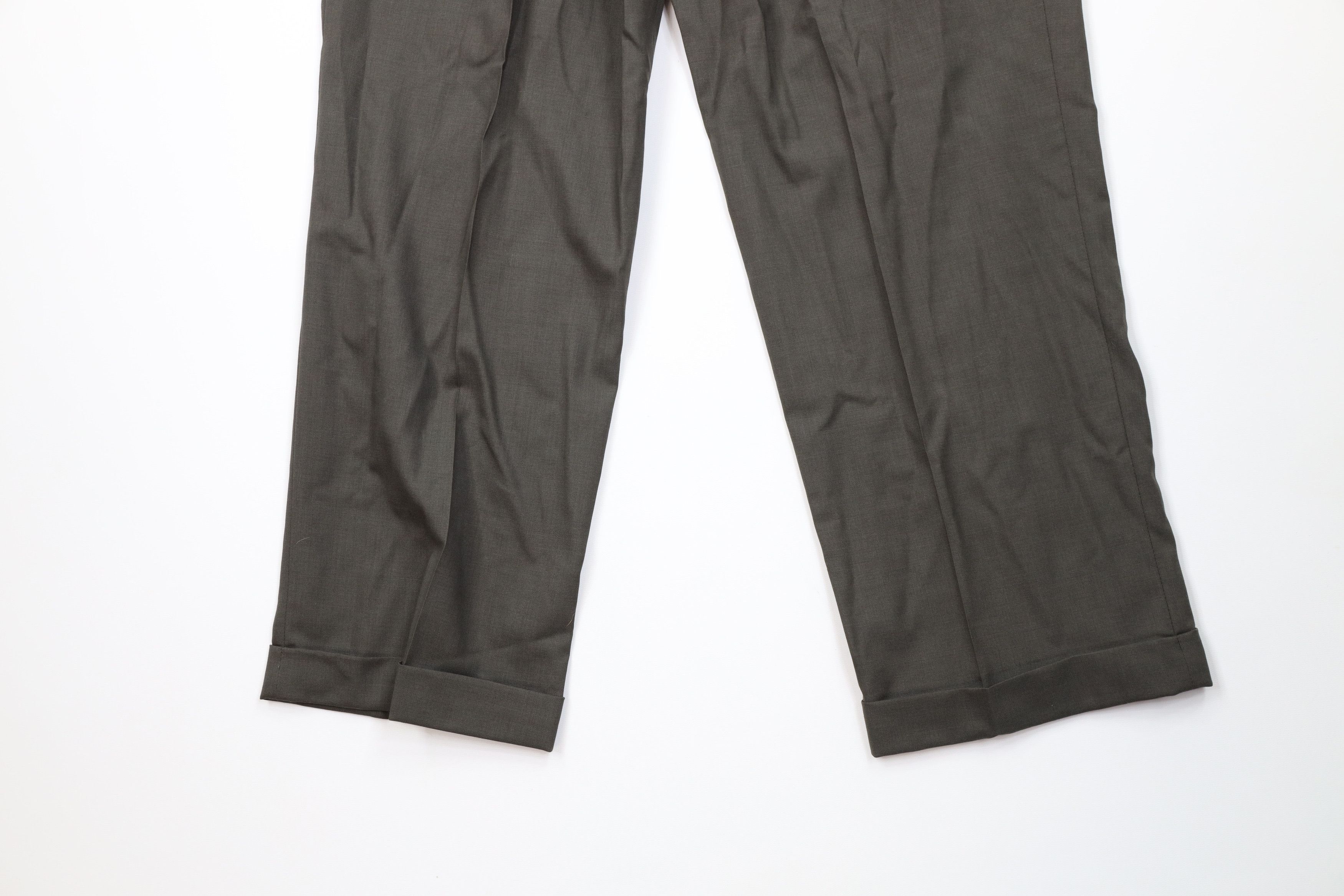 Ralph Lauren Vintage 90s Ralph Lauren Cuffed Wool Wide Leg Chino Pants Size US 34 / EU 50 - 10 Thumbnail