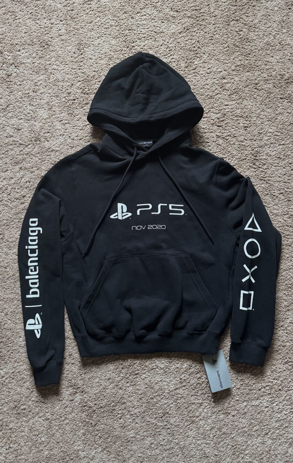 Balenciaga Balenciaga Ps5 Fitted Hoodie Size US S / EU 44-46 / 1 - 1 Thumbnail