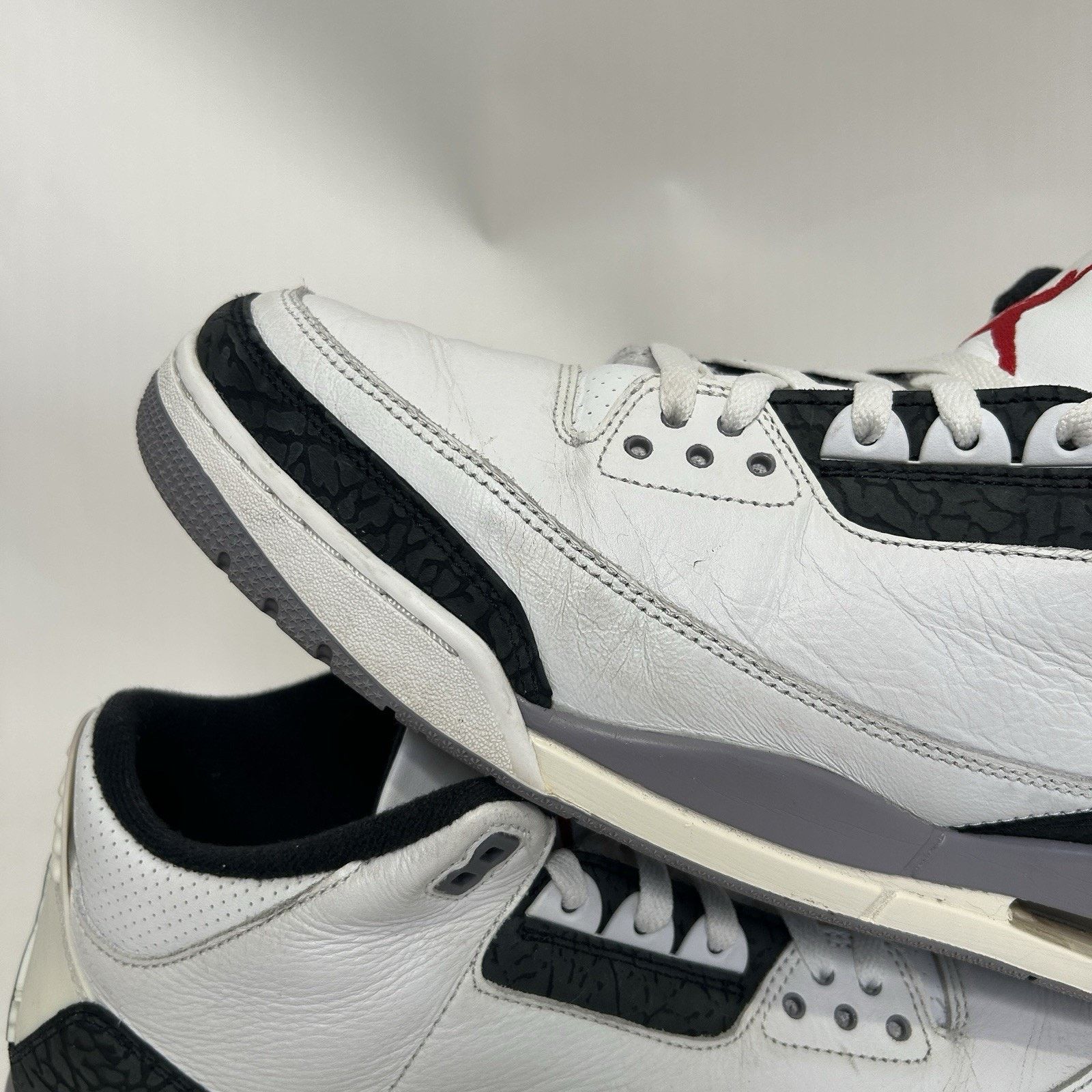 Nike Nike Air Jordan 3 Retro “Cement Grey White Fire Red” Size US 14 / EU 47 - 7 Thumbnail