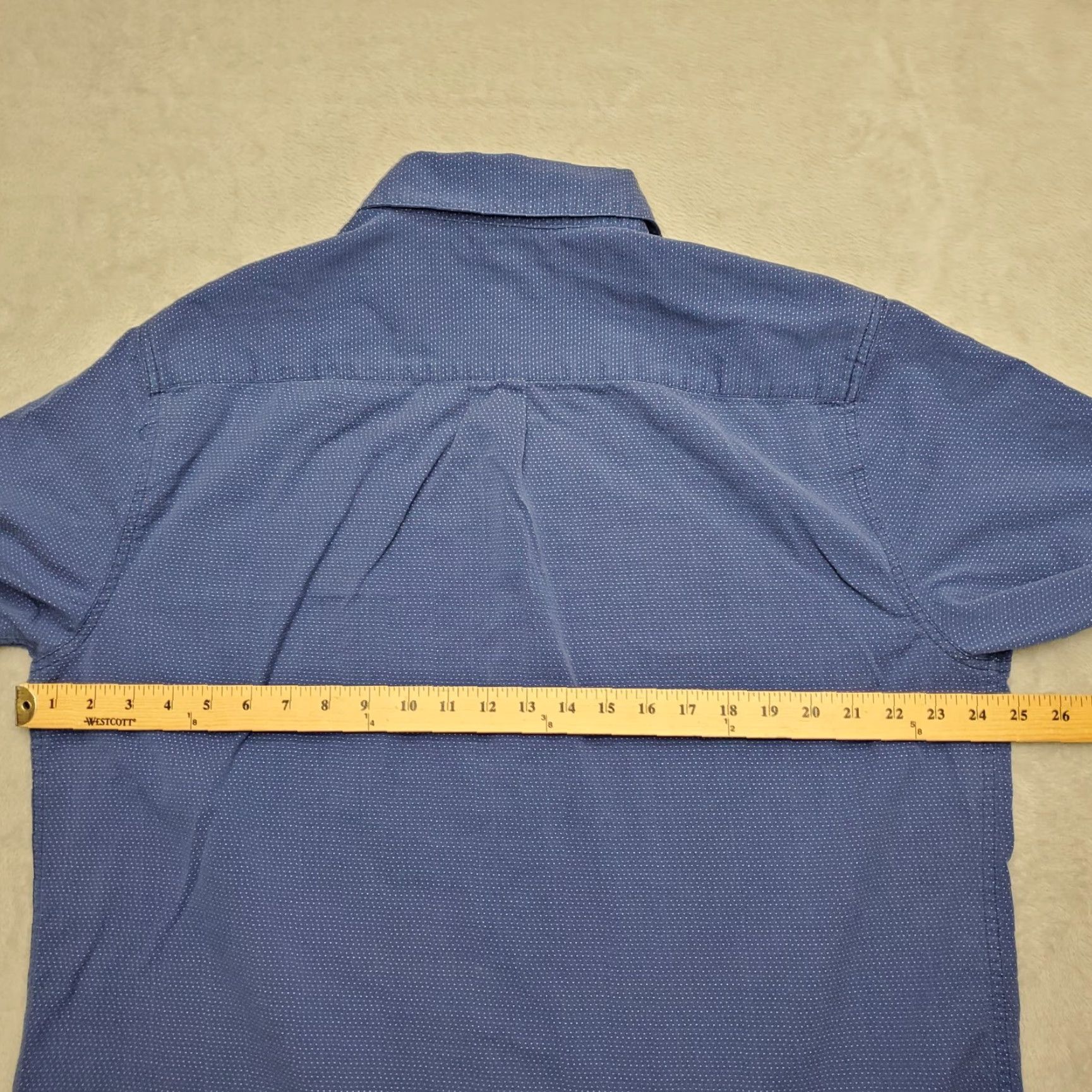 Carbon2Cobalt VINTAGE Carbon 2 Cobalt Shirt Mens LT Blue dot Cotton Long Sleeve Button Casual Size US L / EU 52-54 / 3 - 6 Thumbnail