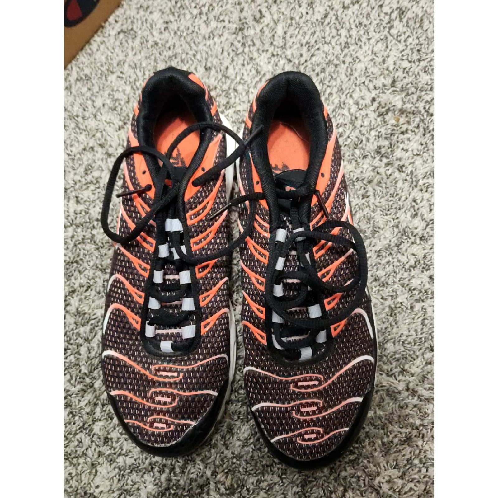 Nike Nike Air Max Plus Sneaker Men 10.5 Black 852630-034 Hot Lava Size US 11 / EU 44 - 3 Thumbnail