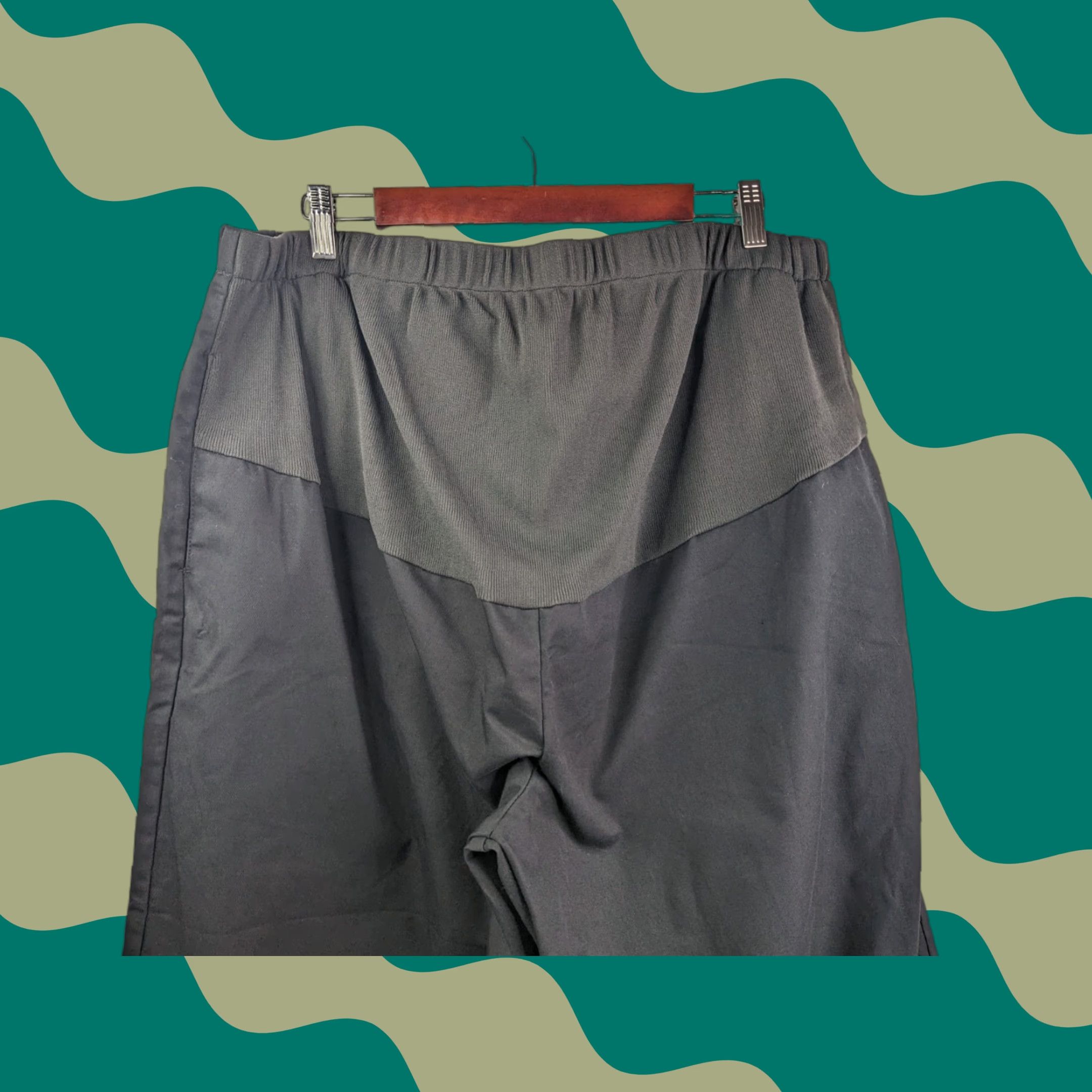 Vintage McDonald's McDonald's Maternity Employee Uniform Work Pants 2XL Regular Black Women Pants 2XL Cotton Blend Chef Uniform Size US 39 - 1 Thumbnail