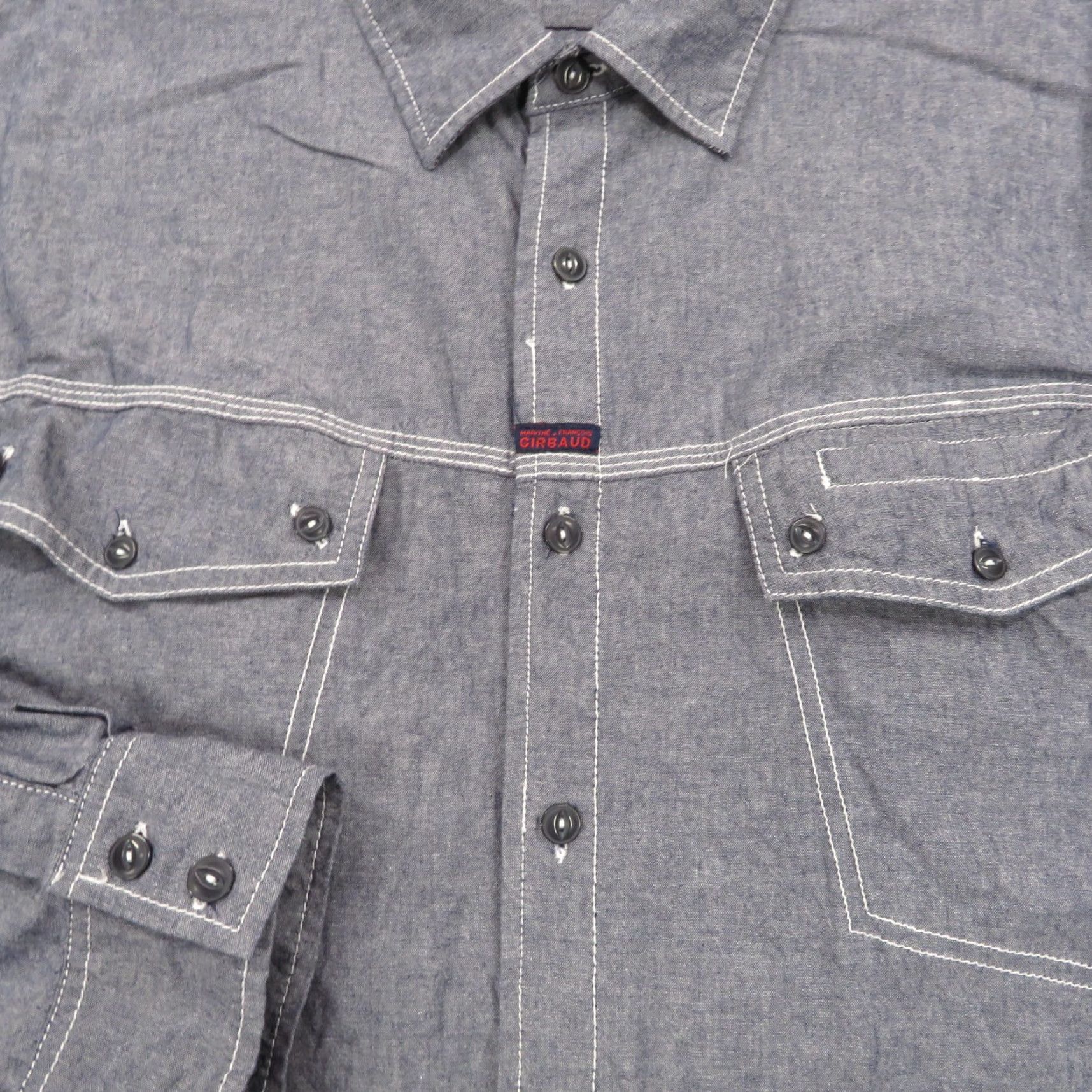 Vintage VINTAGE Girbaud Shirt Men 3XL Denim Chambray Utility Streetwear 90s Shirt Men 3XL Denim Chambray 90s Size US XXL / EU 58 / 5 - 4 Thumbnail