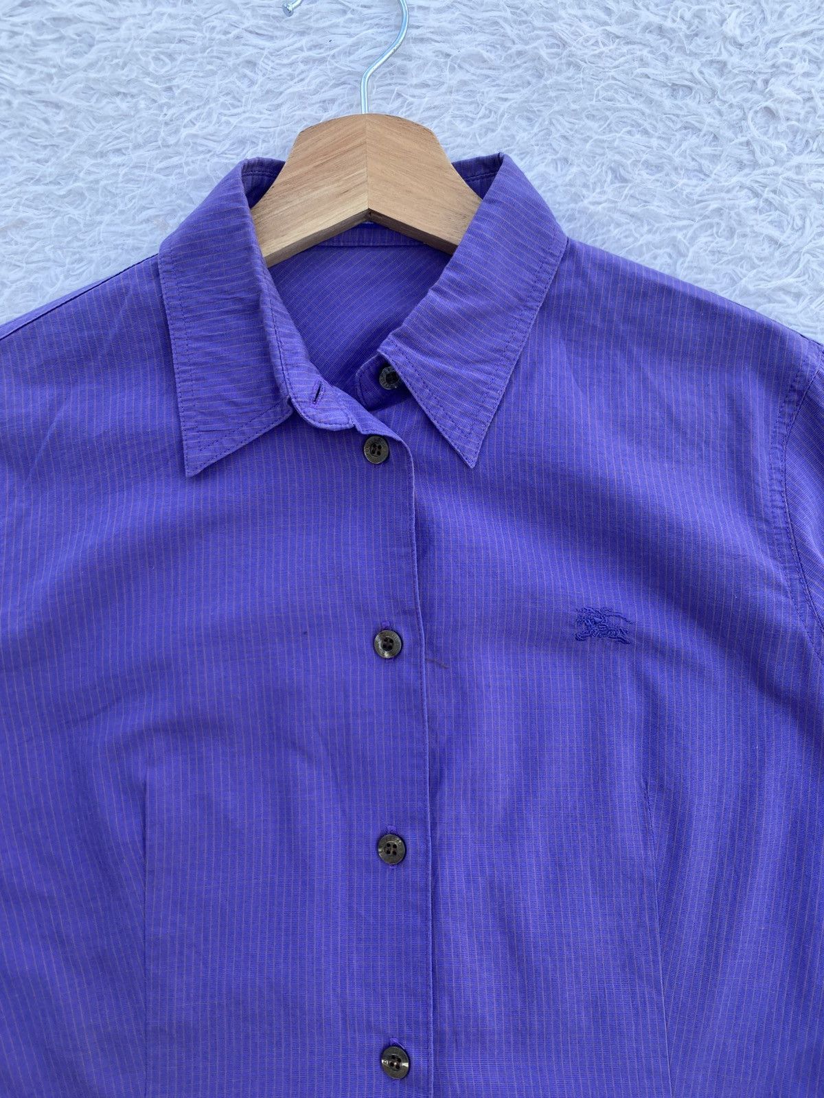 Burberry Rare Vintage 90s Burberry Blue Label Women Buttons Shirt Size XS / US 0-2 / IT 36-38 - 2 Thumbnail