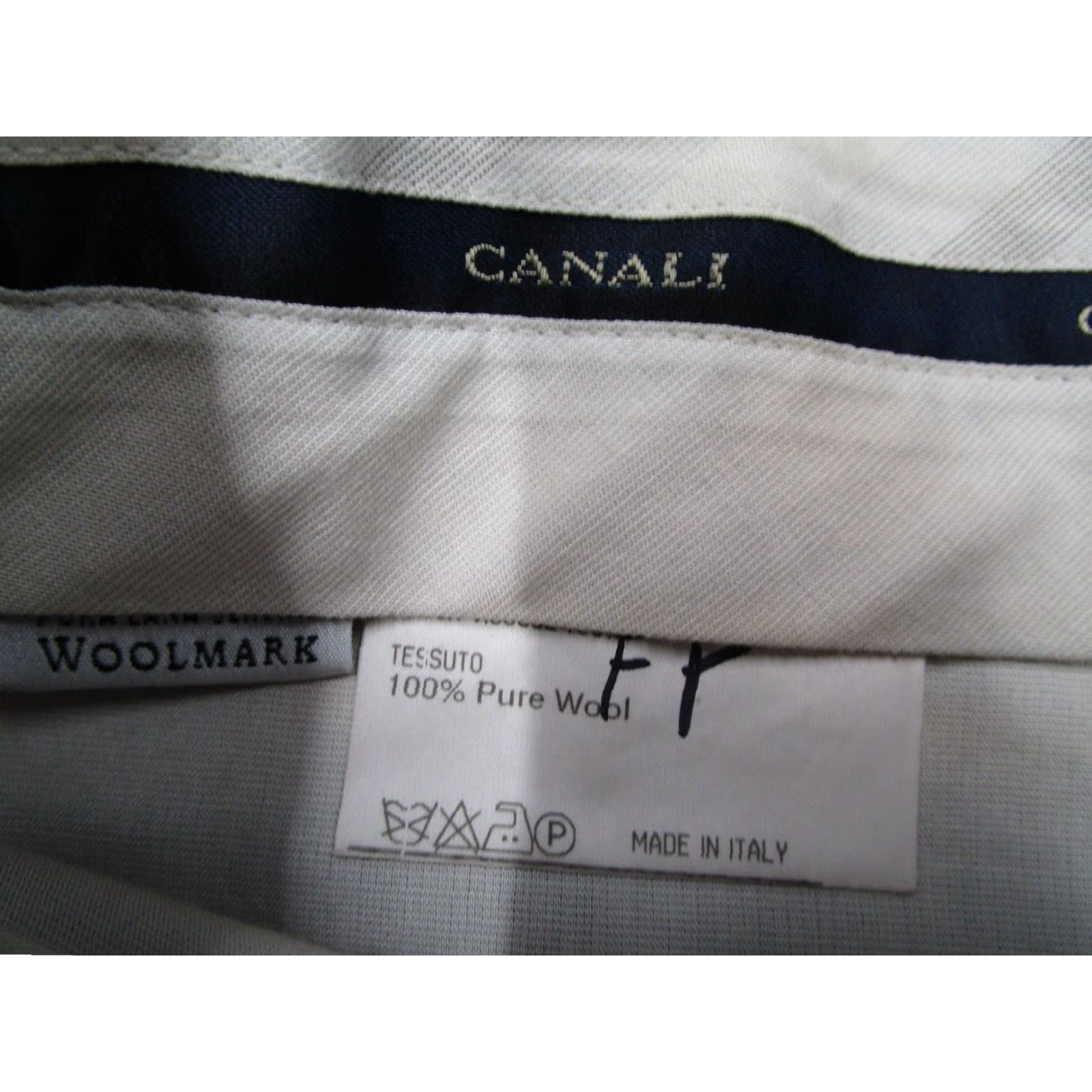 Canali Canali Mens Gray Wool Pleated Cuffed Dress Pants 34x29 Italian Made Size US 34 / EU 50 - 3 Thumbnail