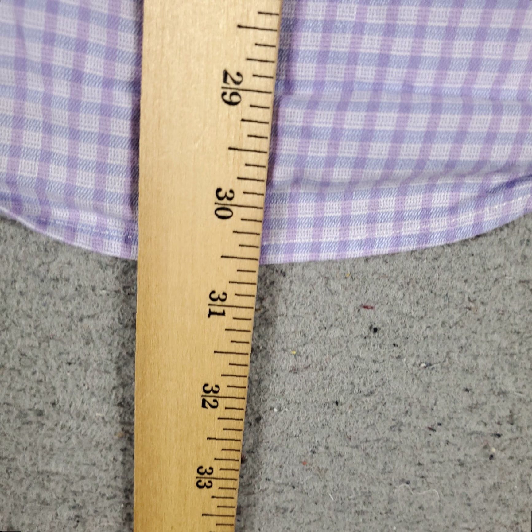 Vintage VINTAGE? No. Duchamp London Shirt Mens XL Purple Check Tailored Fit Dress Long Sleeve 17.5 Slim Button Front Collared Cuff Mens XL Purple Check Shirt Size 46R - 4 Thumbnail