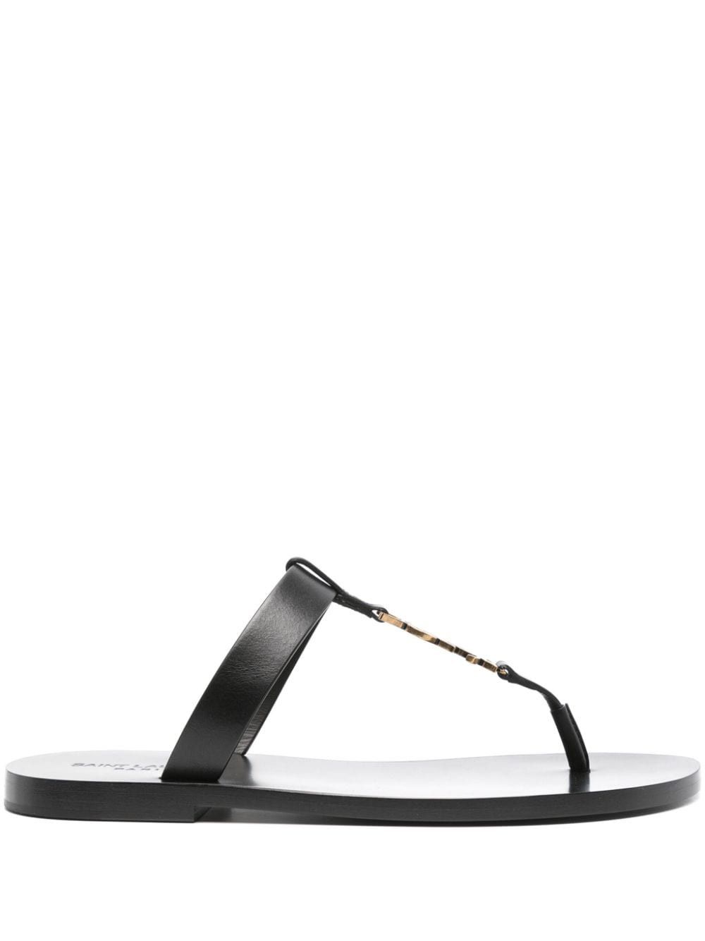 Saint Laurent Paris Cassandre Leather Thong Sandals, Men's (Size 10)