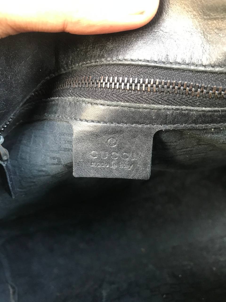 Gucci × Leather × Vintage Authentic Vintage Gucci Black Lampo Zipper Size ONE SIZE - 4 Thumbnail