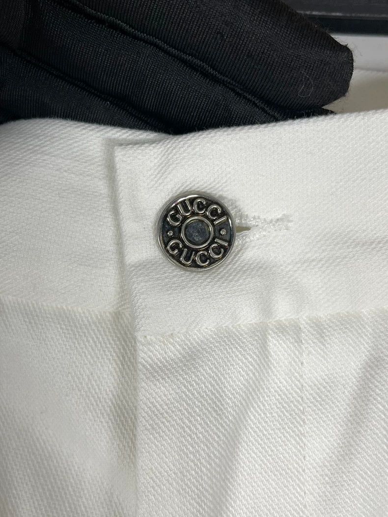 Gucci Gucci White Small Double G Letter Logo Casual Jeans 2502-Ne Size US 28 / EU 44 - 4 Thumbnail