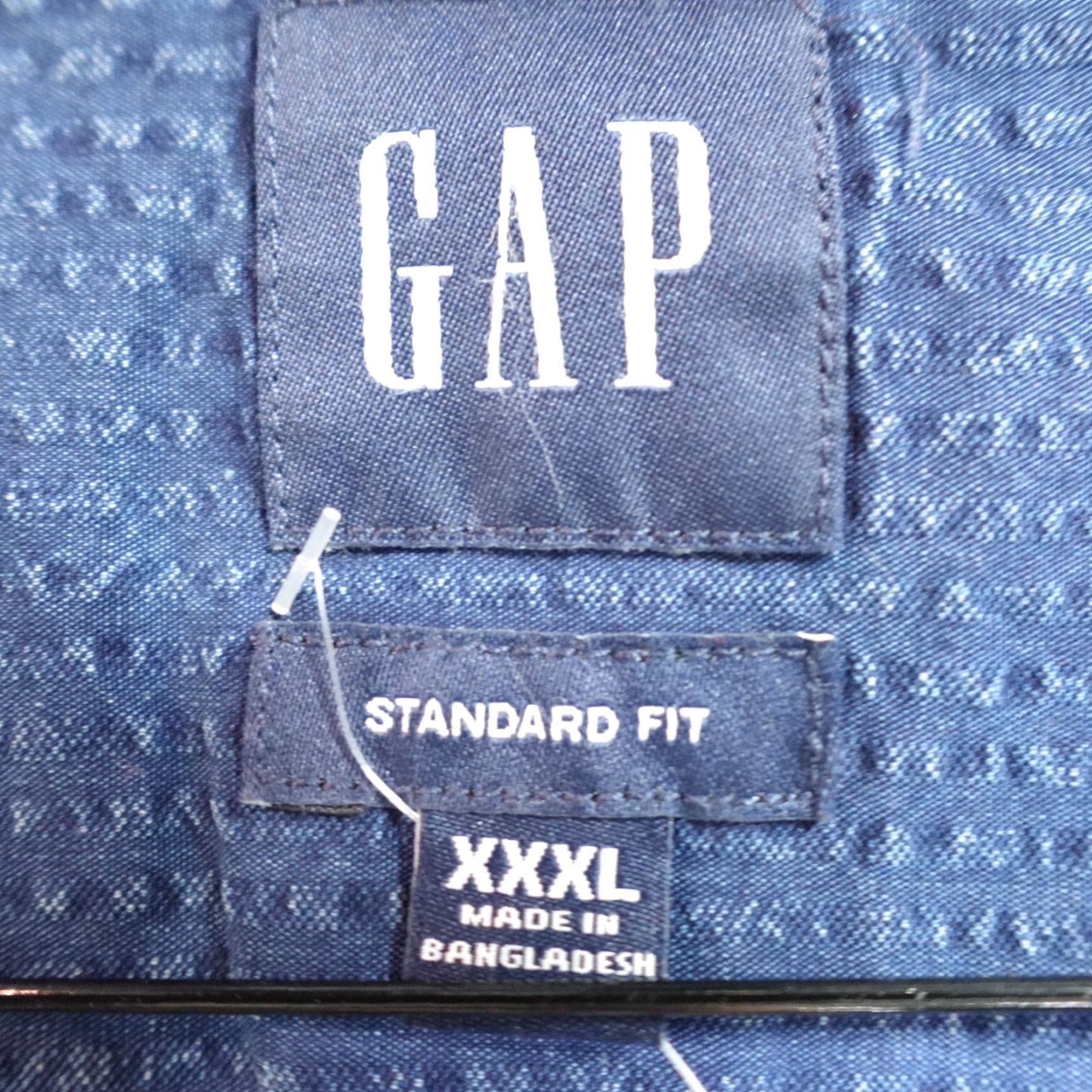 Gap Gap Shirt 2XL Blue Camp Collar Seersucker NEW Mens Short Sleeve Button Size US XXL / EU 58 / 5 - 3 Thumbnail