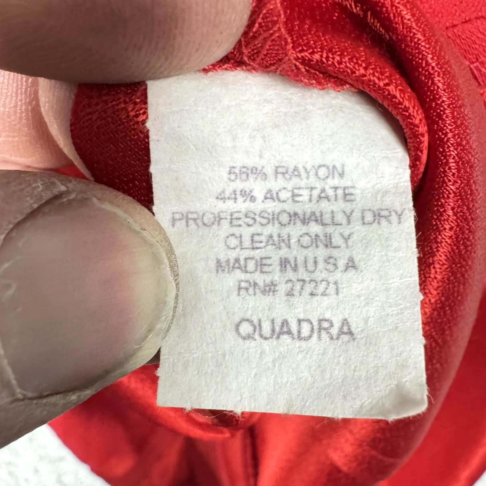 Vintage VINTAGE Quadra Dress L Women Short Sleeve Knee Length Red Solid Cocktail Party/Cocktail Size L / US 10 / IT 46 - 5 Thumbnail