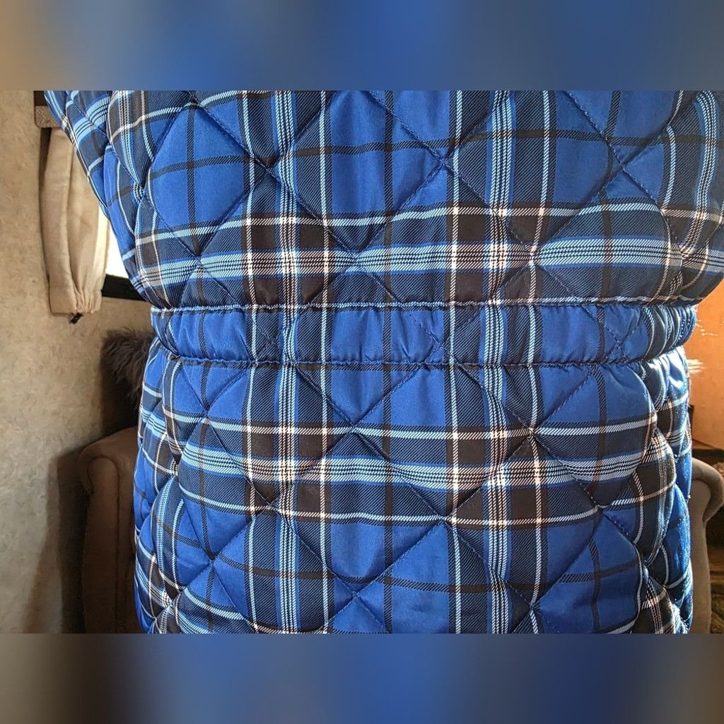 St. Johns Bay St. John's Bay Vibrant Blue Plaid Quilted Vest Size L / US 10 / IT 46 - 6 Thumbnail