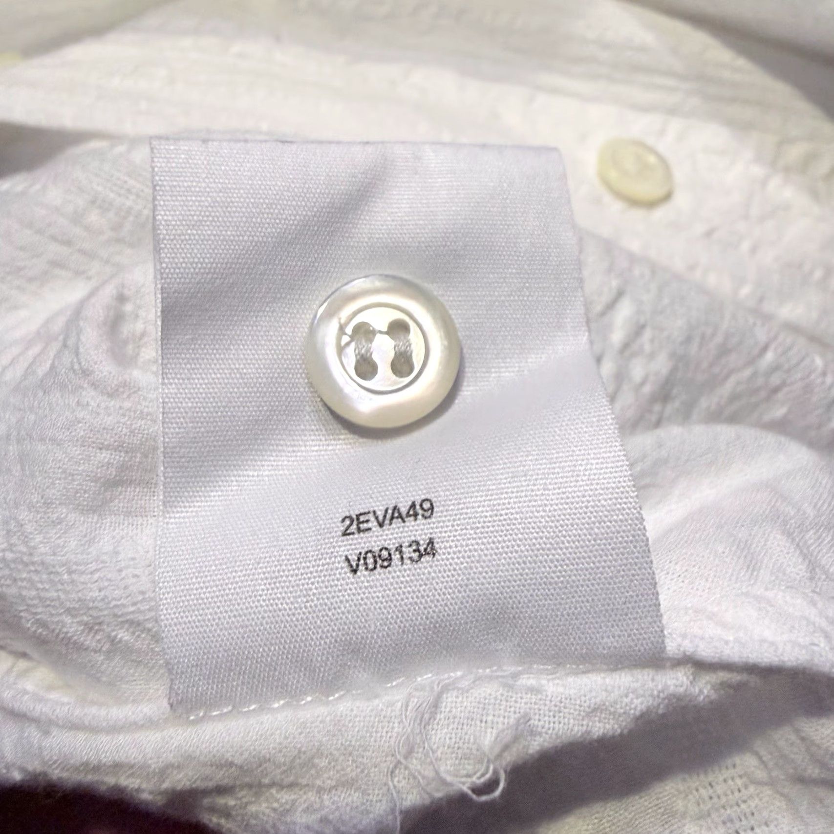 Vanessa Bruno VINTAGE Vanessa Bruno Button-Up Shirt White Cotton Textured Long Sleeve Collared Size 38 100% Cotton Mens Womens? Size M / US 6-8 / IT 42-44 - 8 Thumbnail