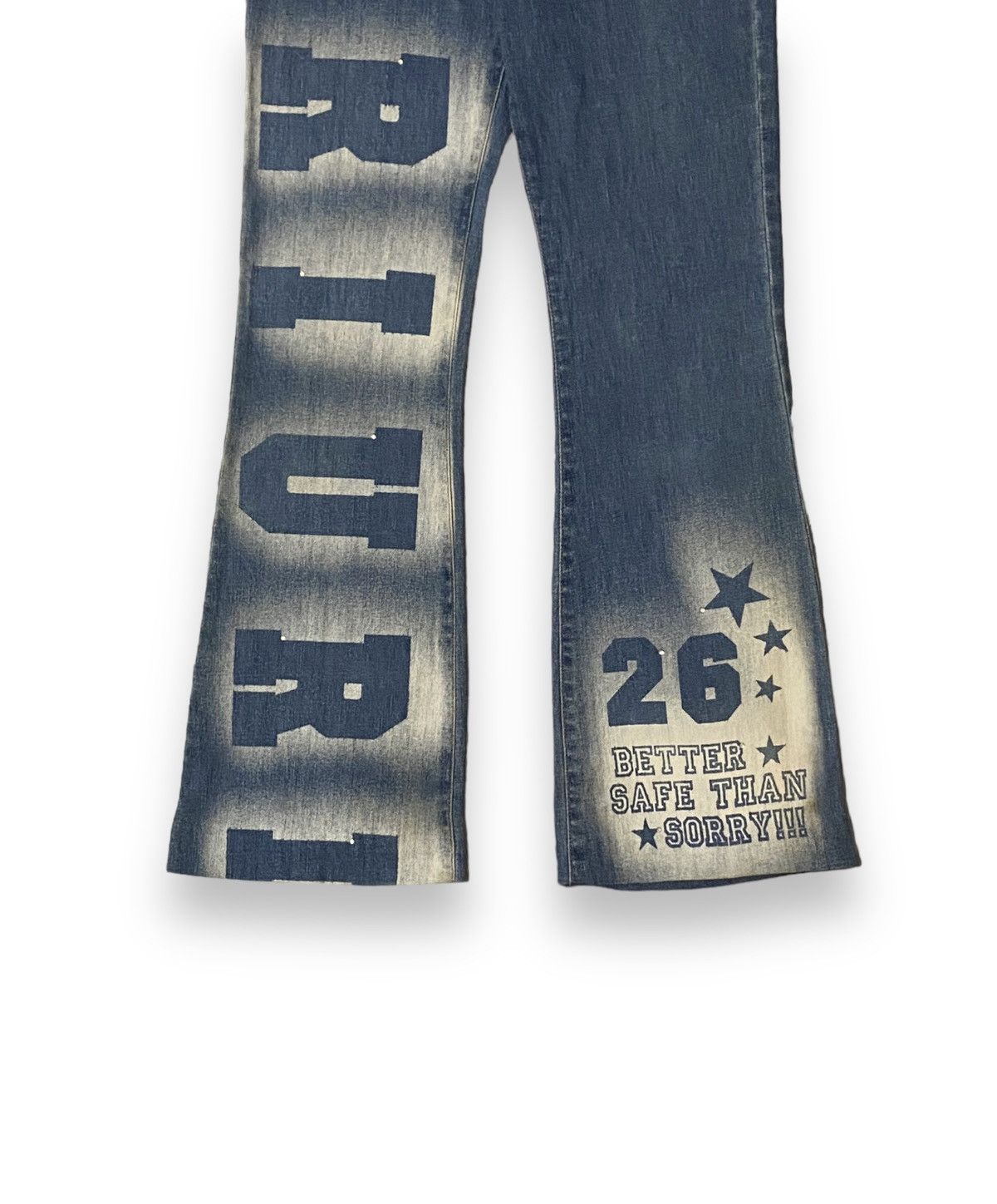 Hysteric Glamour × If Six Was Nine × Le Grande Bleu (L.G.B.) Flare Priurus Brand Japan Jean Art of Design Star Words Size US 26 / EU 42 - 4 Thumbnail